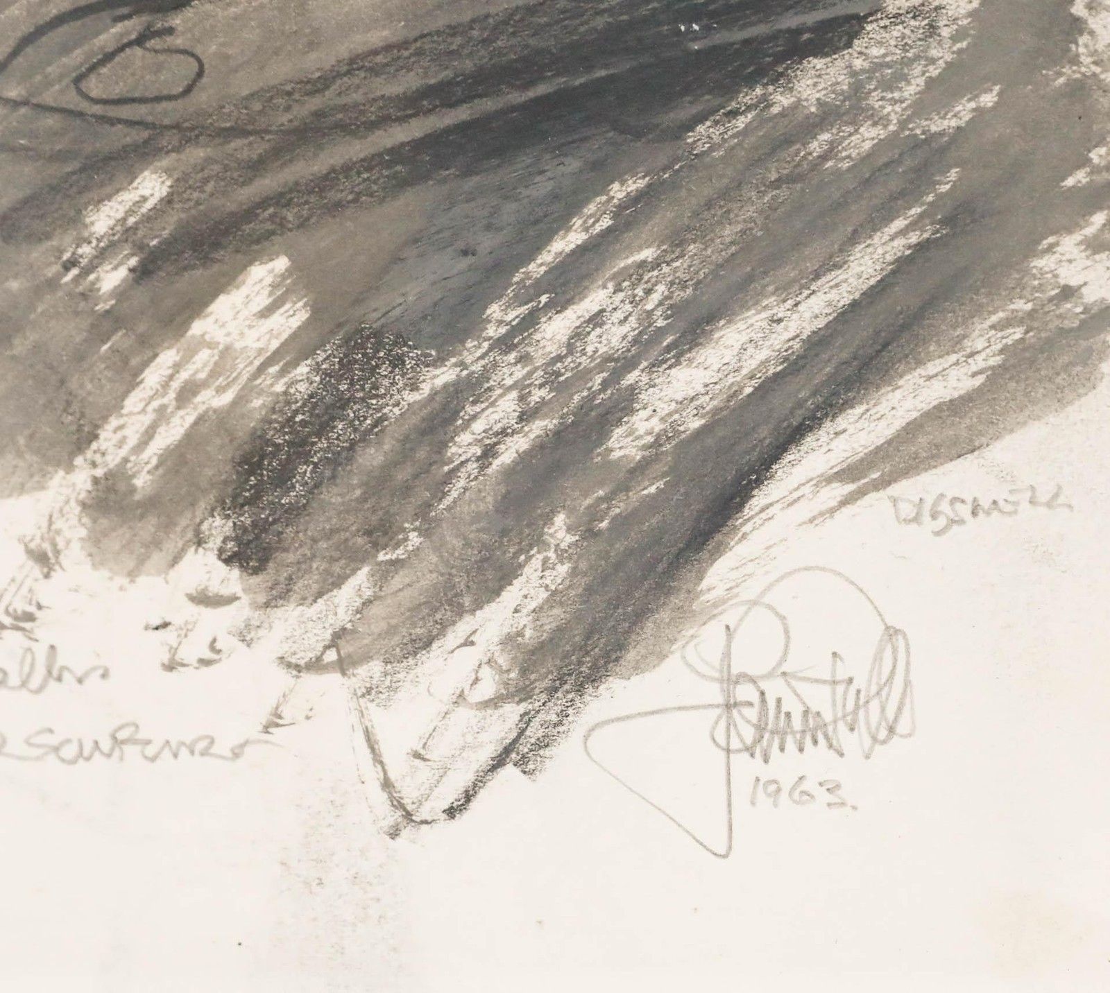 John William Mills Pprbs Arca Frsa (1933 2023) 1963 Mixed Media, Orson Welles photo vinterior