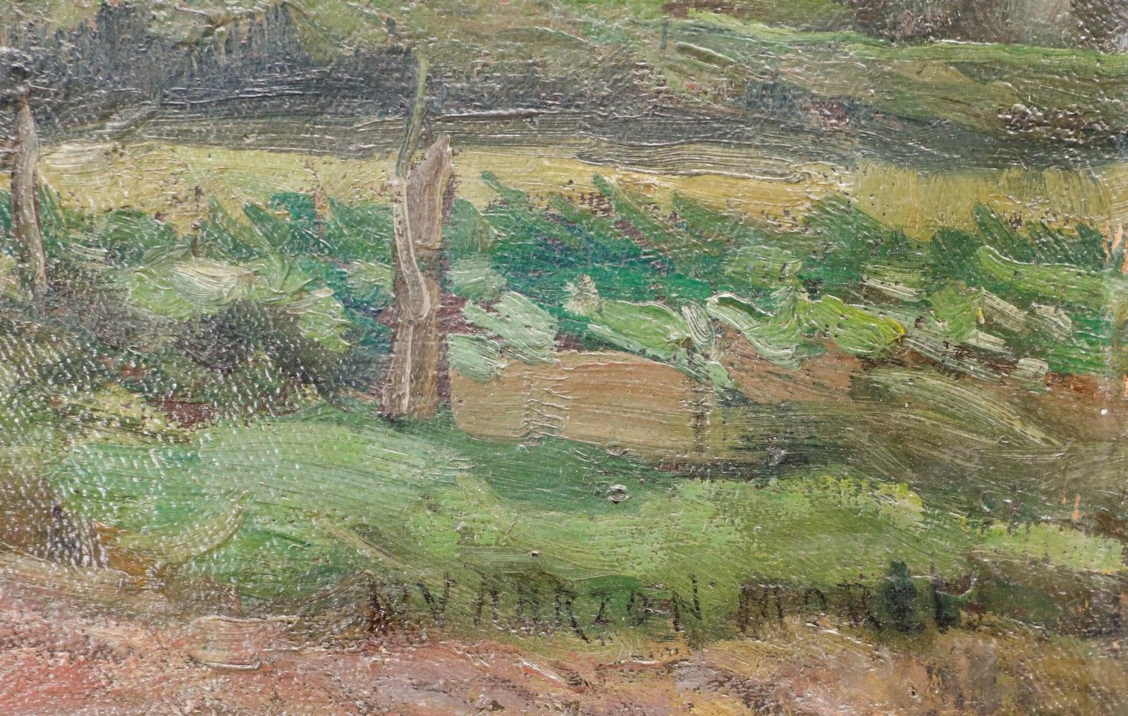 Attrib. Willem Vaarzon Morel (1868 1955) Framed Oil, Zeeland Landscape photo vinterior