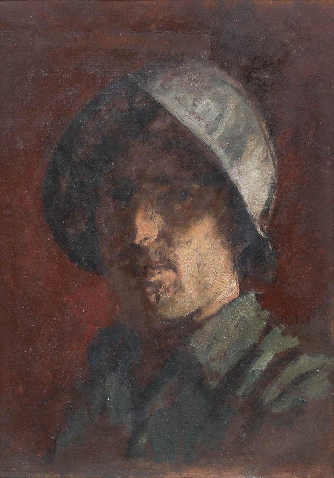 George Weissbort (1928 2013) Mid 20th Century Oil, Gentleman In A Morion photo furniture