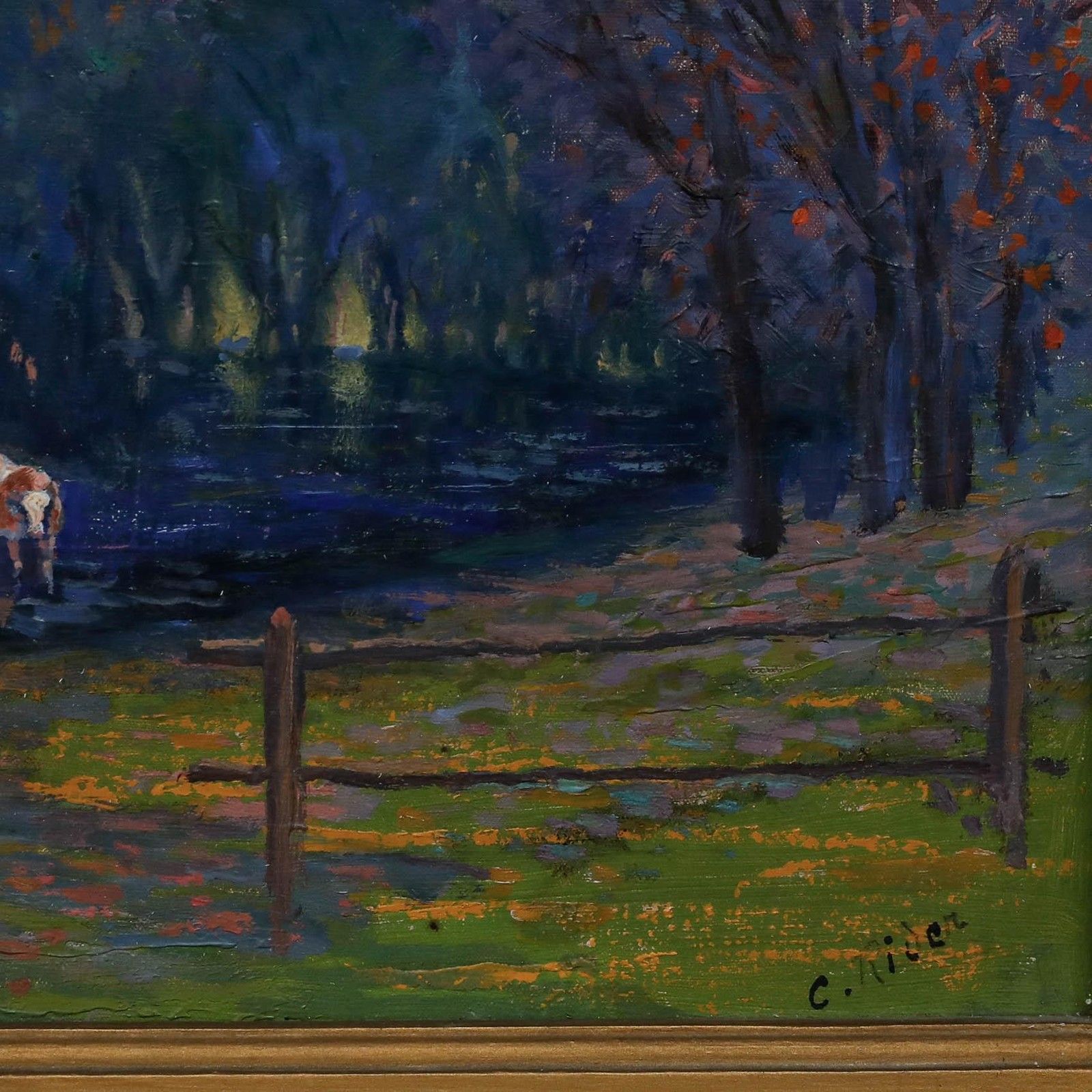 C. Rider  20th Century Oil, The Drinking Trough photo vinterior