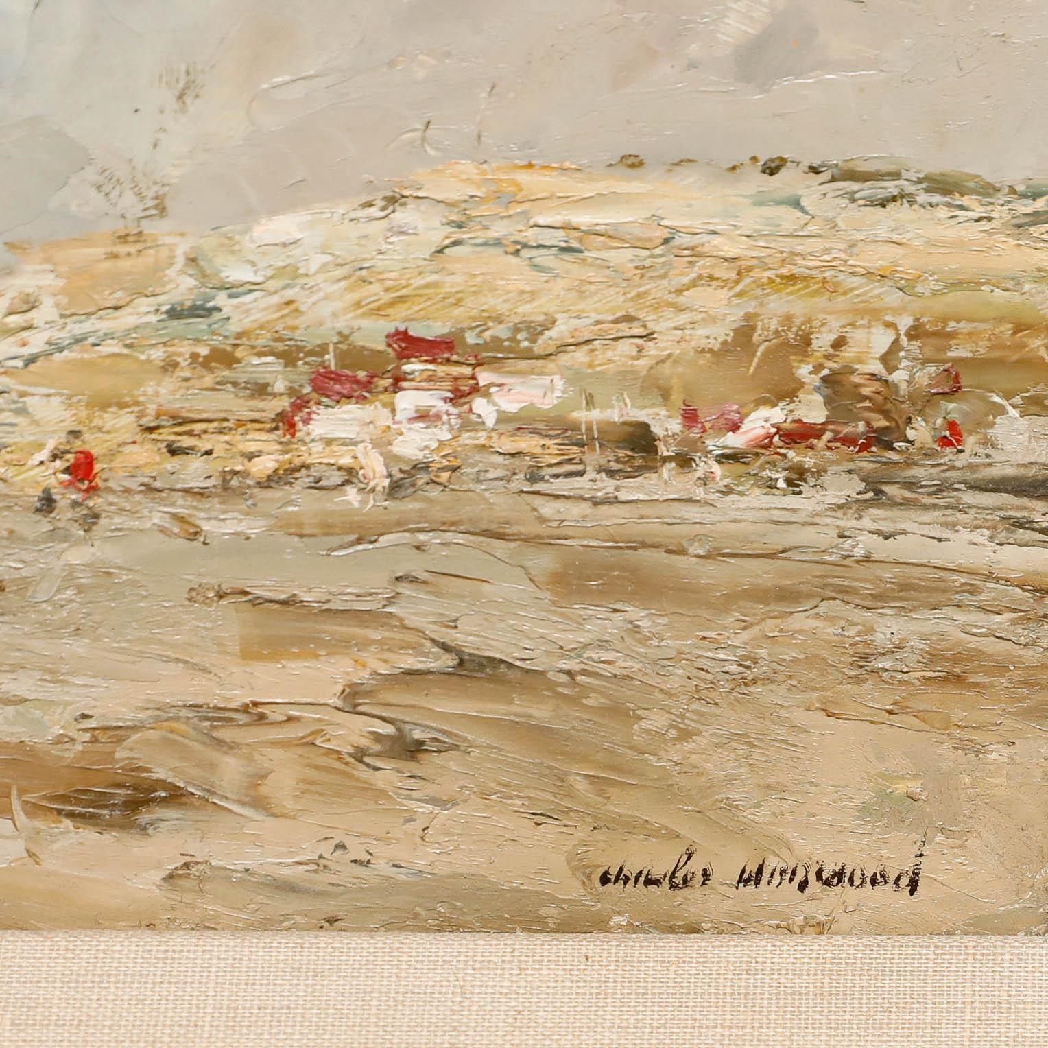 Charles Horwood (1908 1975) Mid 20th Century Oil, Overcast Coastline photo vinterior