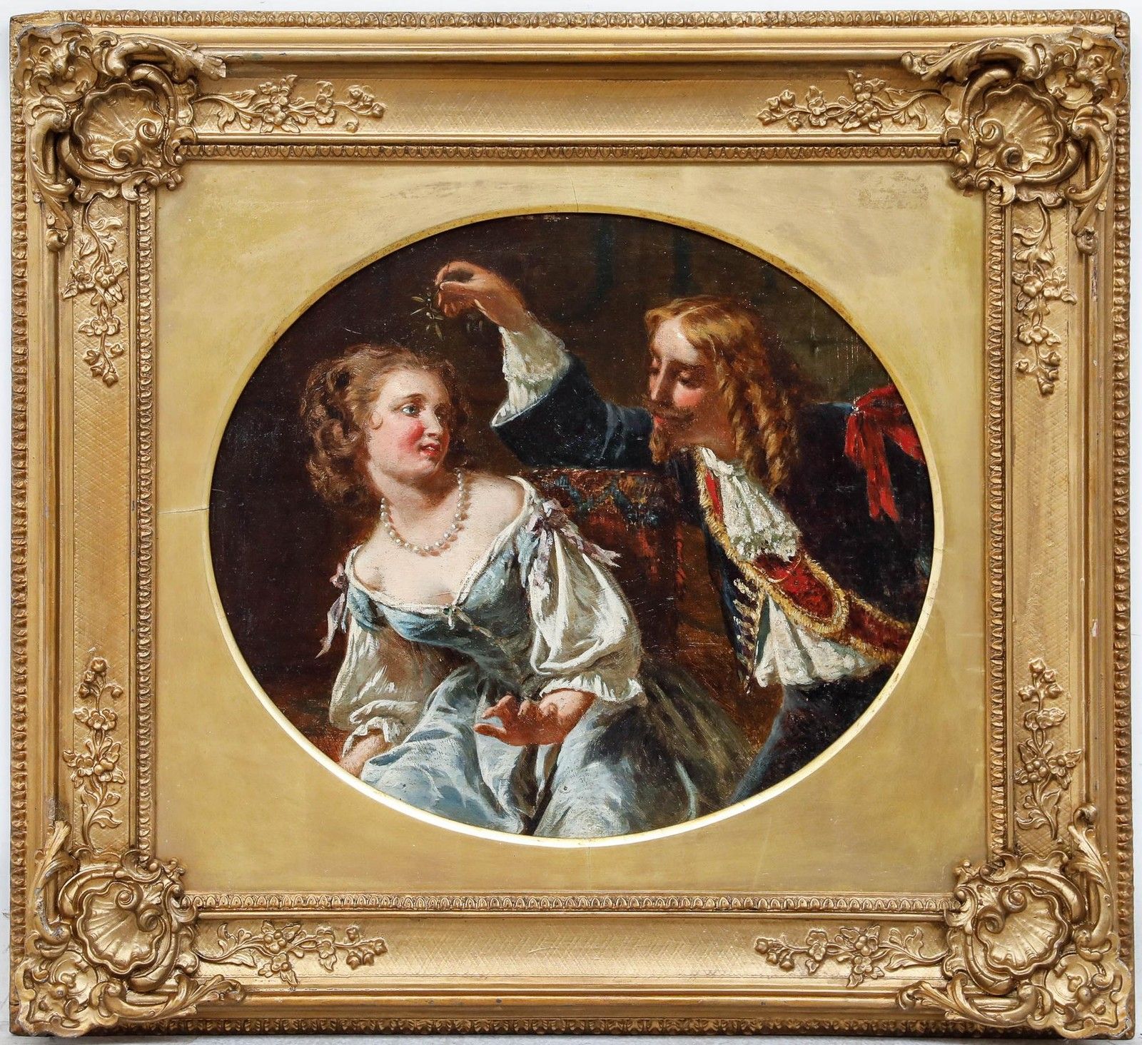 Circle Of Edward Matthew Ward Ra (1816 1879) Under The Mistletoe photo furniture