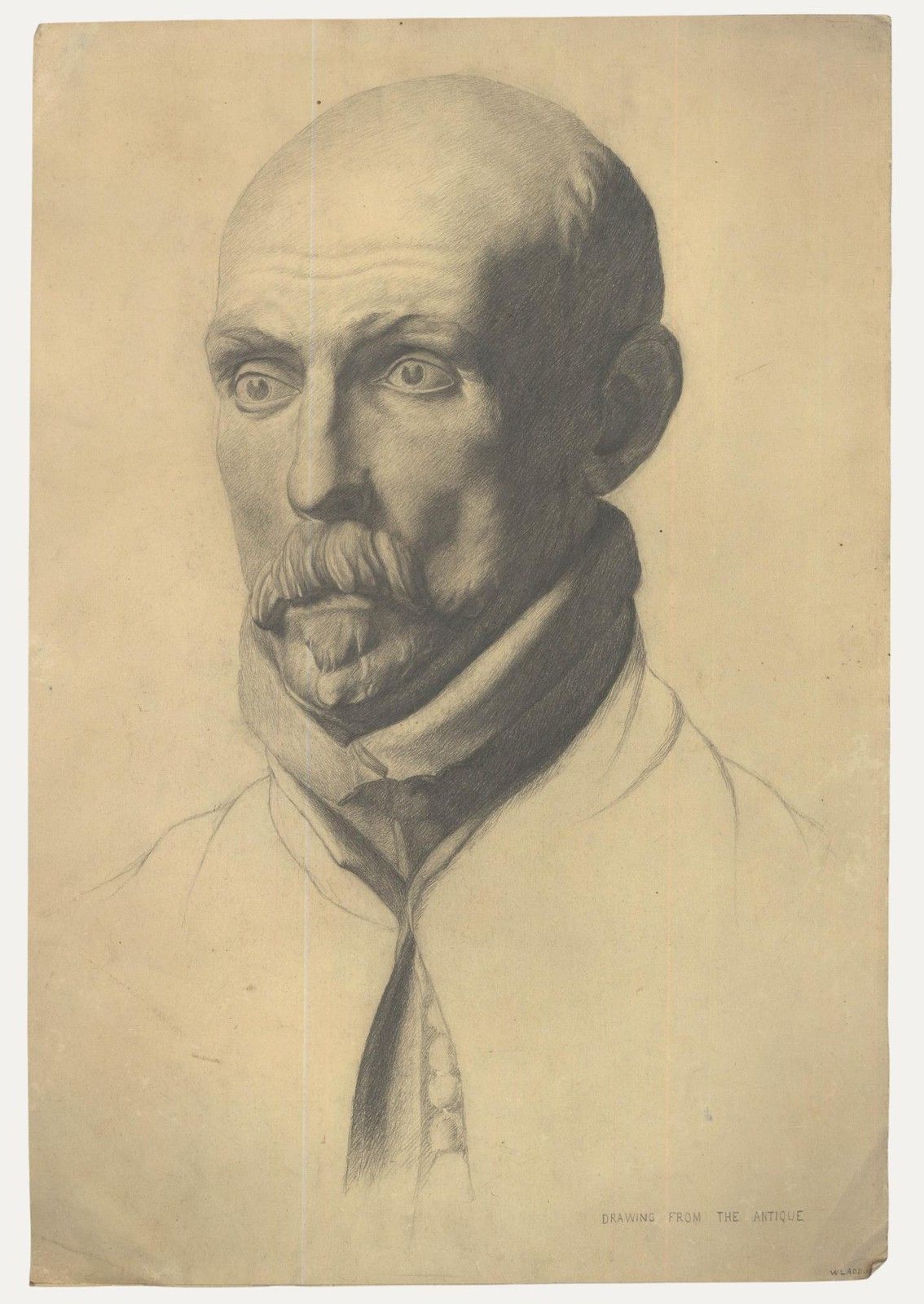 William Henry Ladd 1911 Graphite Drawing, Drawing From The Antique