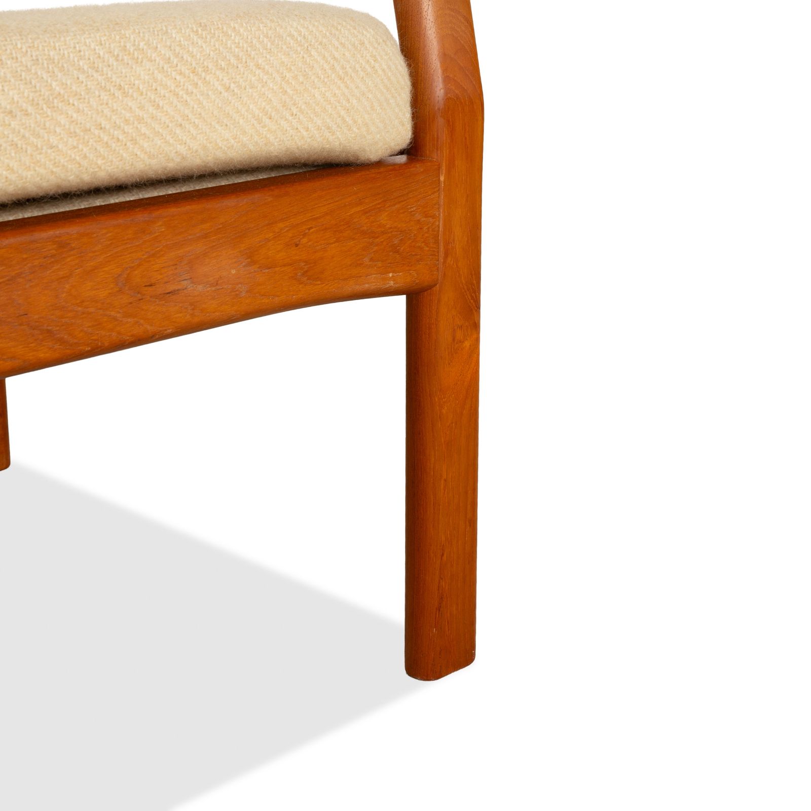 Dyrlund Two Seater Wood Fabric Brown Beige Mid Century photo Furniture