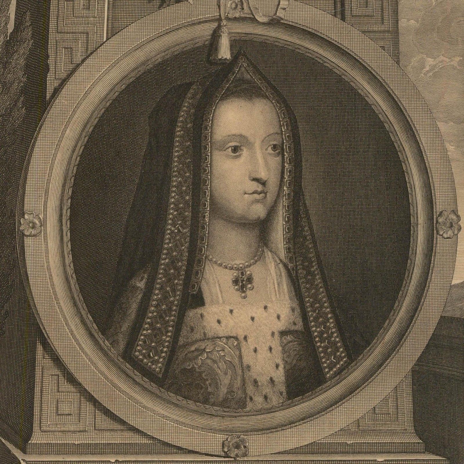 After Adriaen Van Der Werff (1659 1722) 17th Century Engraving,Elizabeth Of York photo for sale
