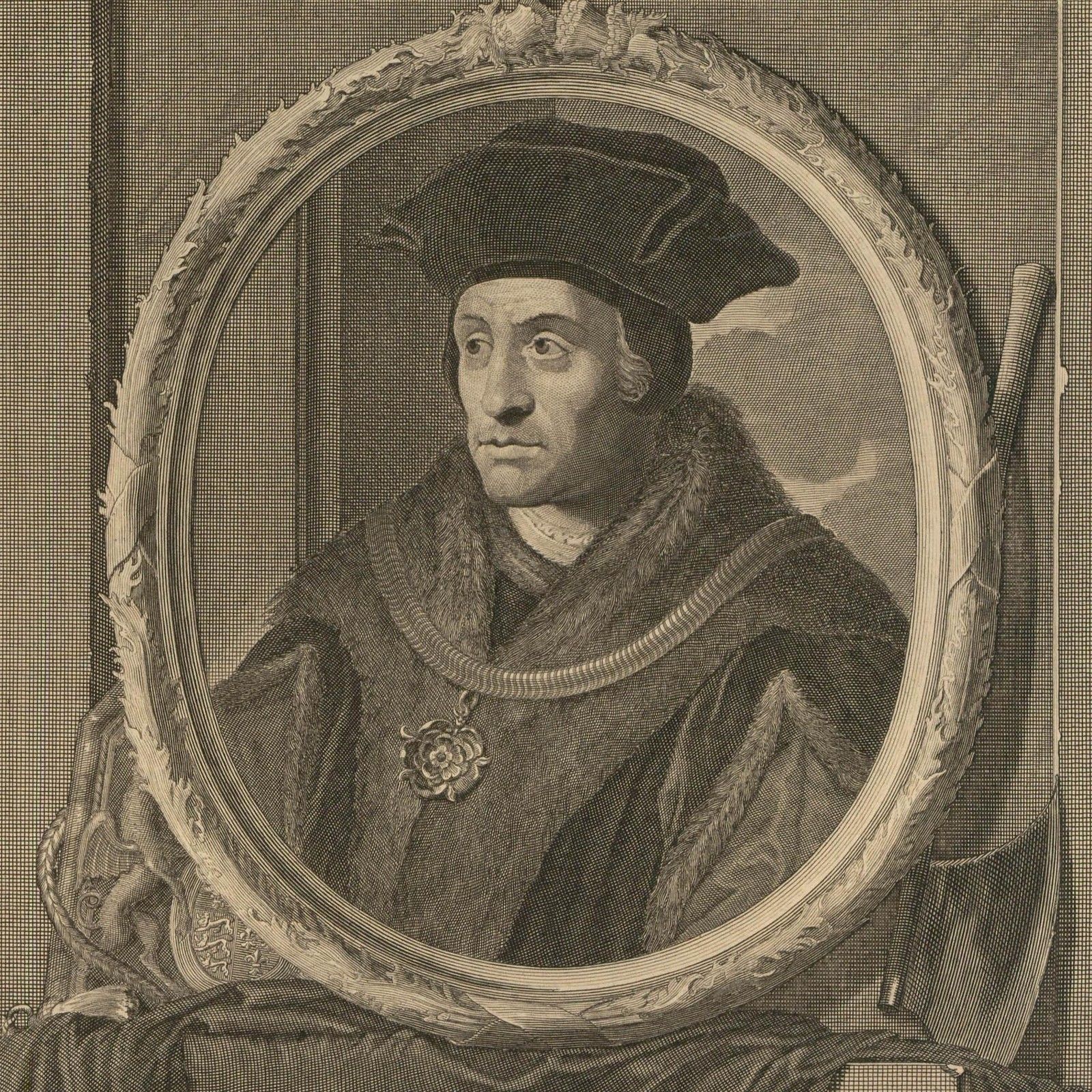 After Adriaen Van Der Werff (1659 1722)  17th Century Engraving, Sir Thomas More photo furniture