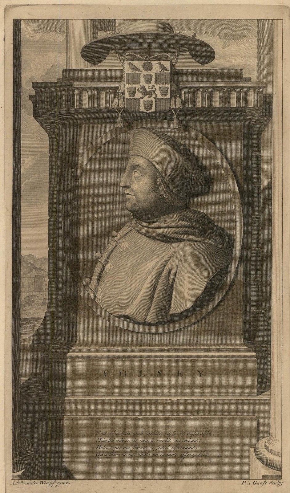 After Adriaen Van Der Werff (1659 1722) 17th Century Engraving, Thomas Wolsey photo furniture