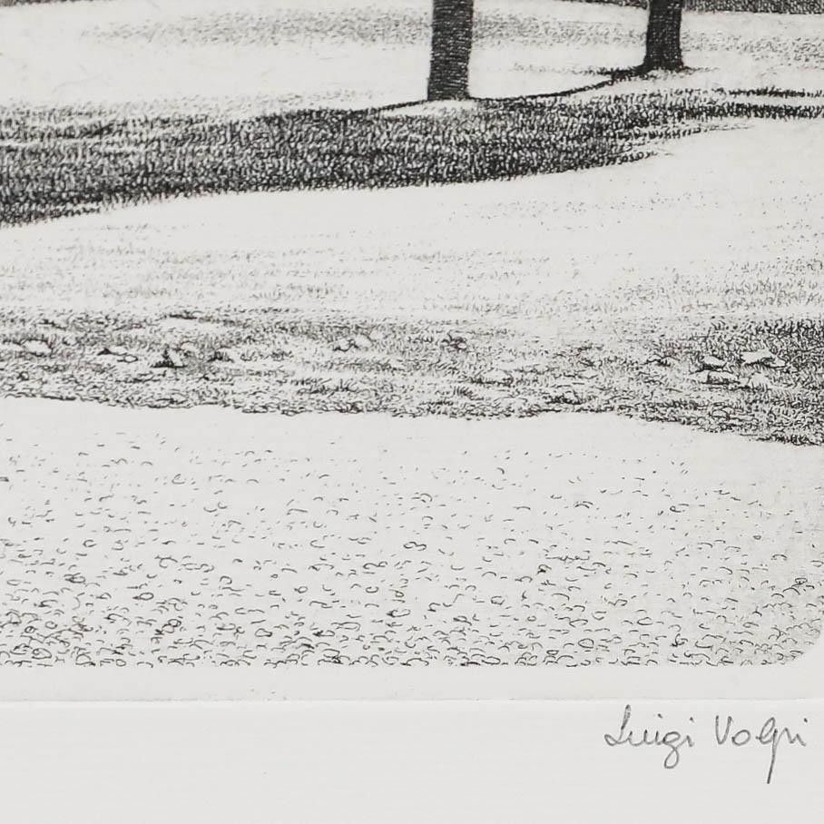 Luigi Volpi (1937 2009) 20th Century Etching, A Stroll In The Park photo 195.0