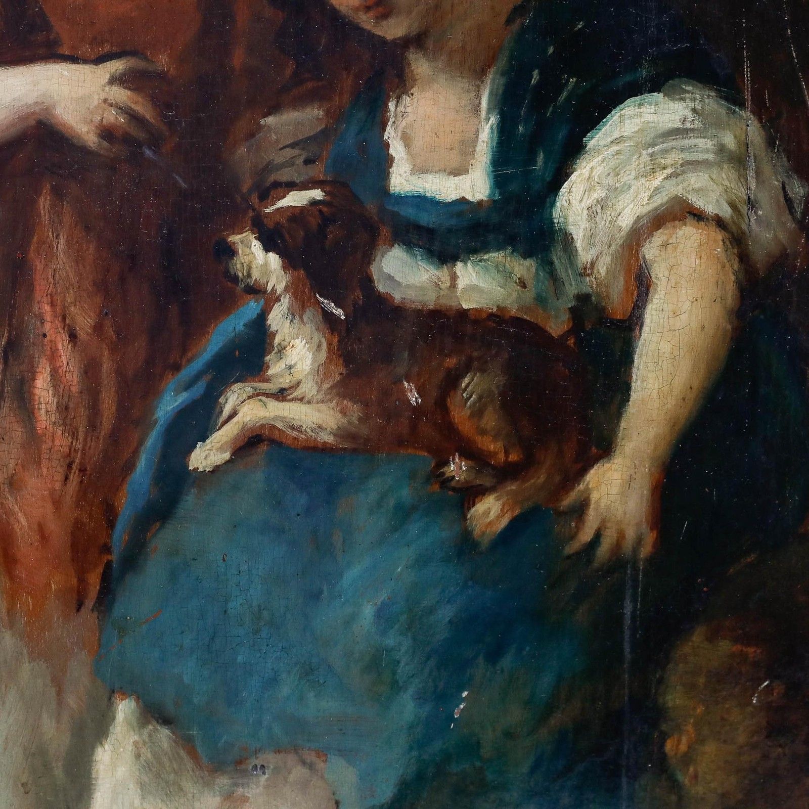 French School  C.1900 Oil The Sisters photo buy