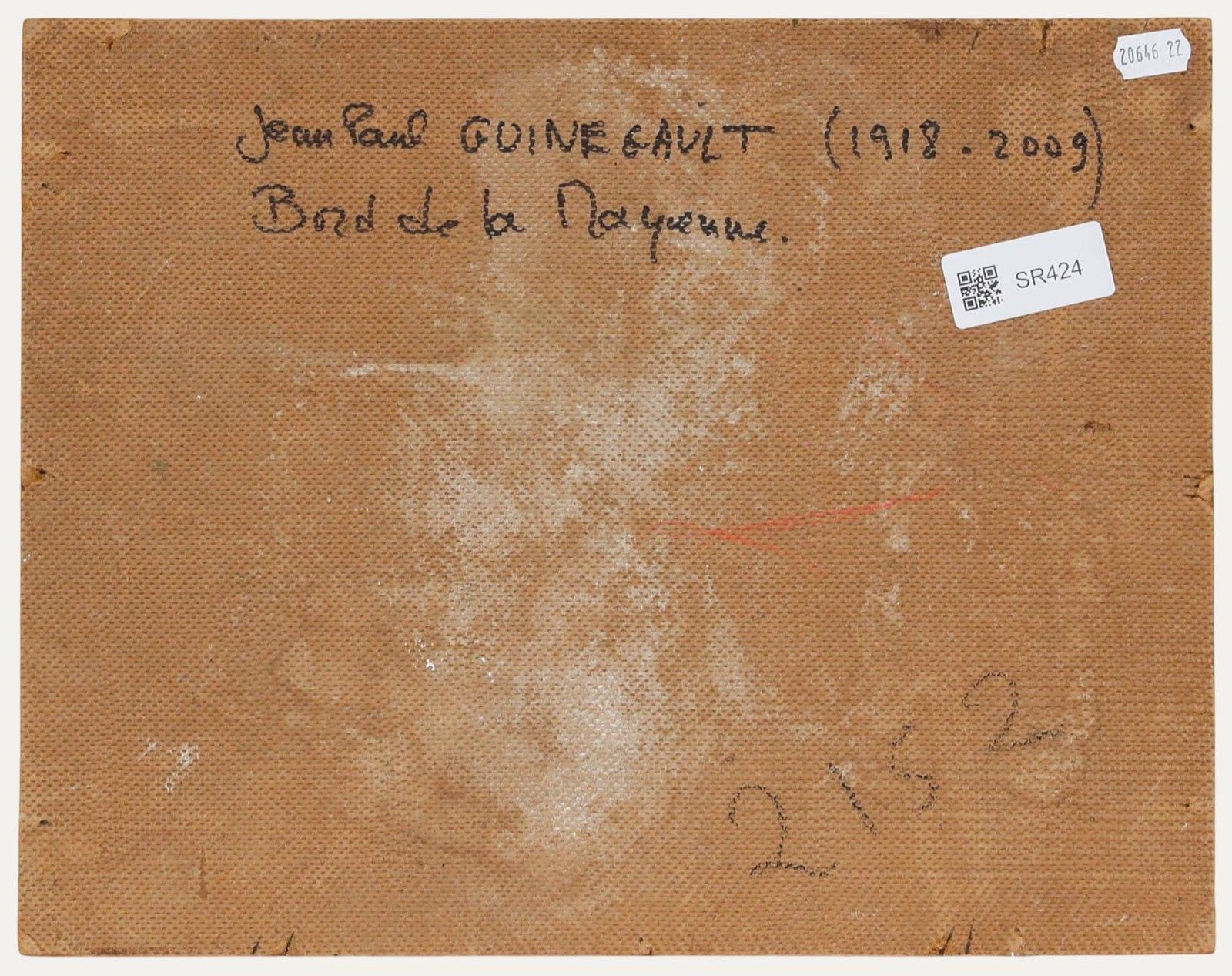 Jean Paul Guinegault (1918 2009) 20th Century Oil, Edge Of The Mayenne River photo for sale