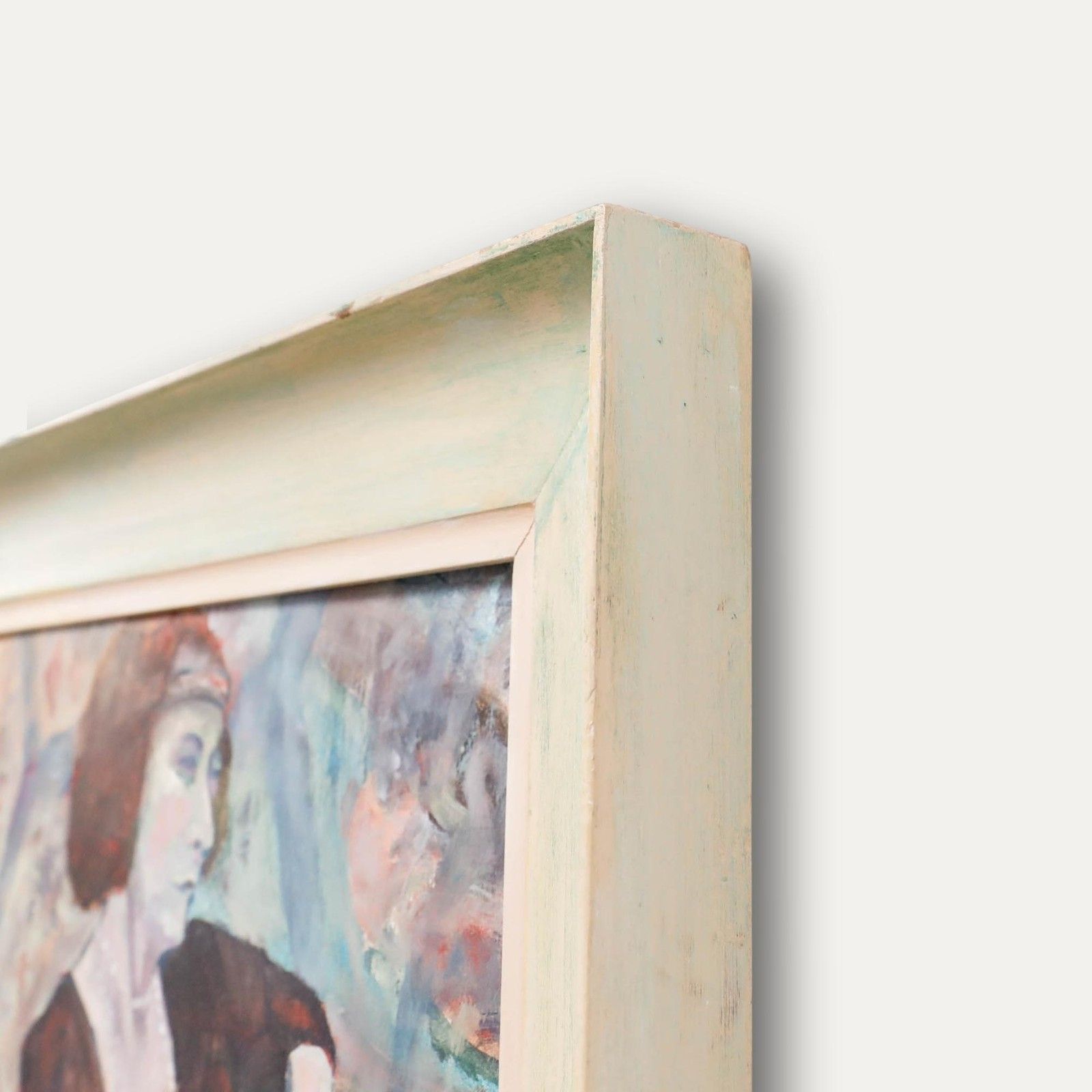 Framed 20th Century Oil Lady Of Leisure photo 495.0