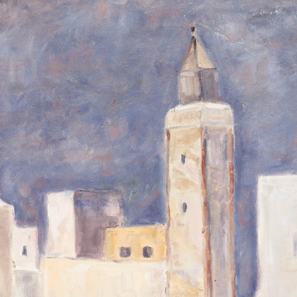 Denis Harvey Kelly 1998 Oil, A View Of The Tower photo for sale