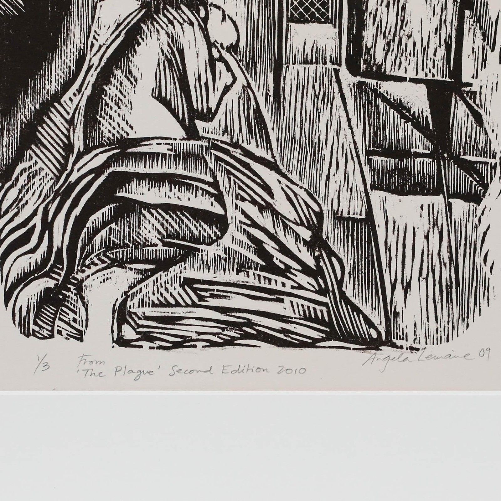 Angela Lemaire (1944 2025) 2010 Woodcut, The Plague photo Art