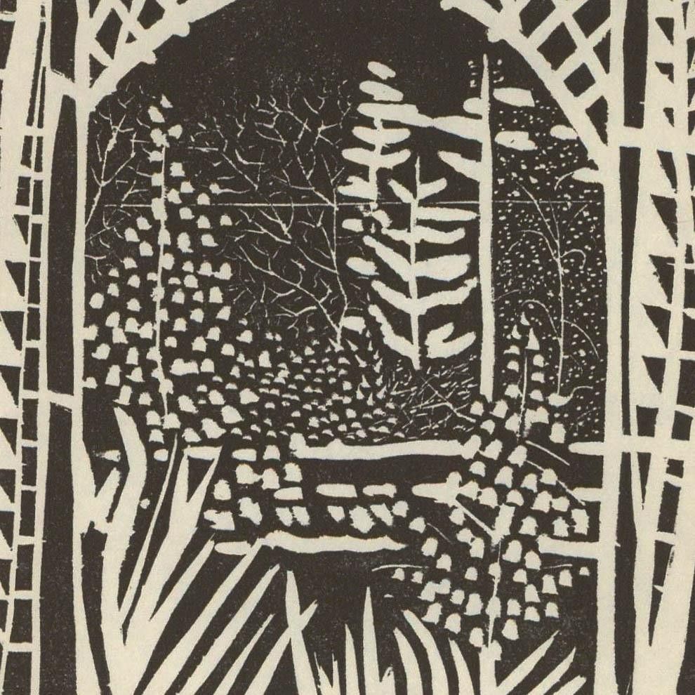Albert Masri (1927 2020) Mid 20th Century Woodcut, The Garden photo for sale