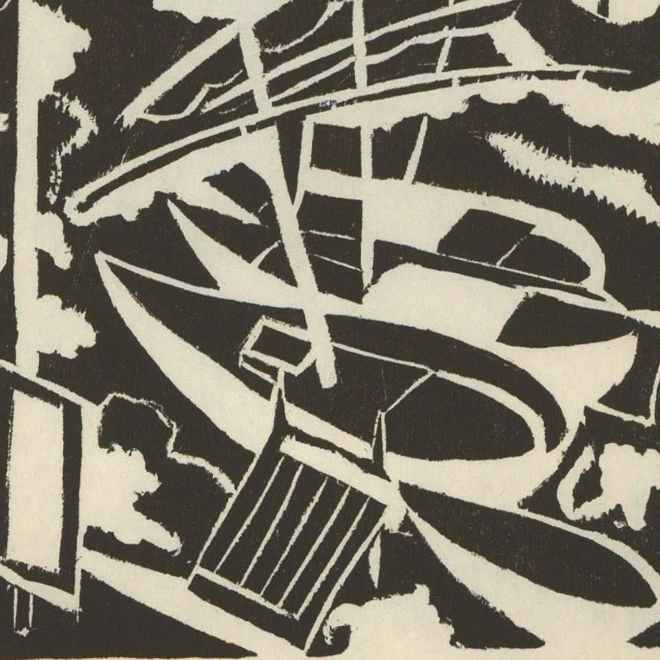 Albert Masri (1927 2020) Mid 20th Century Woodcut, View From The Harbour photo for sale