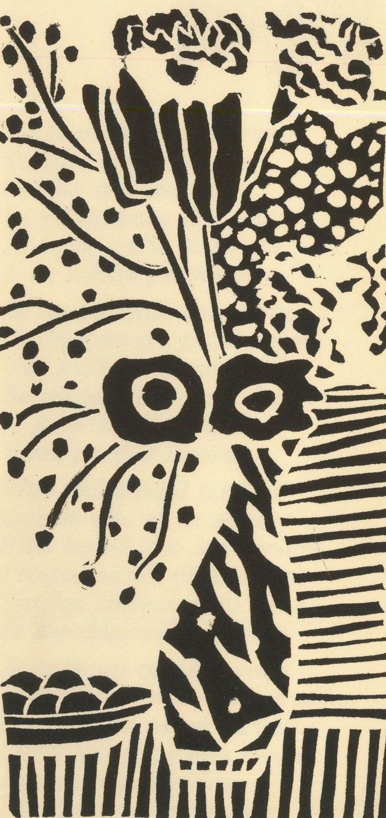 Albert Masri (1927 2020) Mid 20th Century Woodcut, A Poem By René Guy Cadou photo furniture
