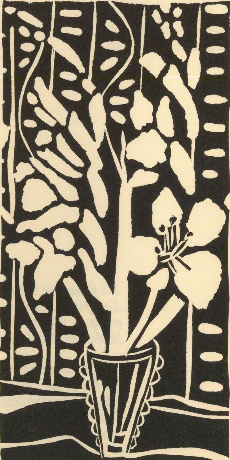 Albert Masri (1927 2020) Mid 20th Century Woodcut, A Poem By Maurice Chapelan photo furniture
