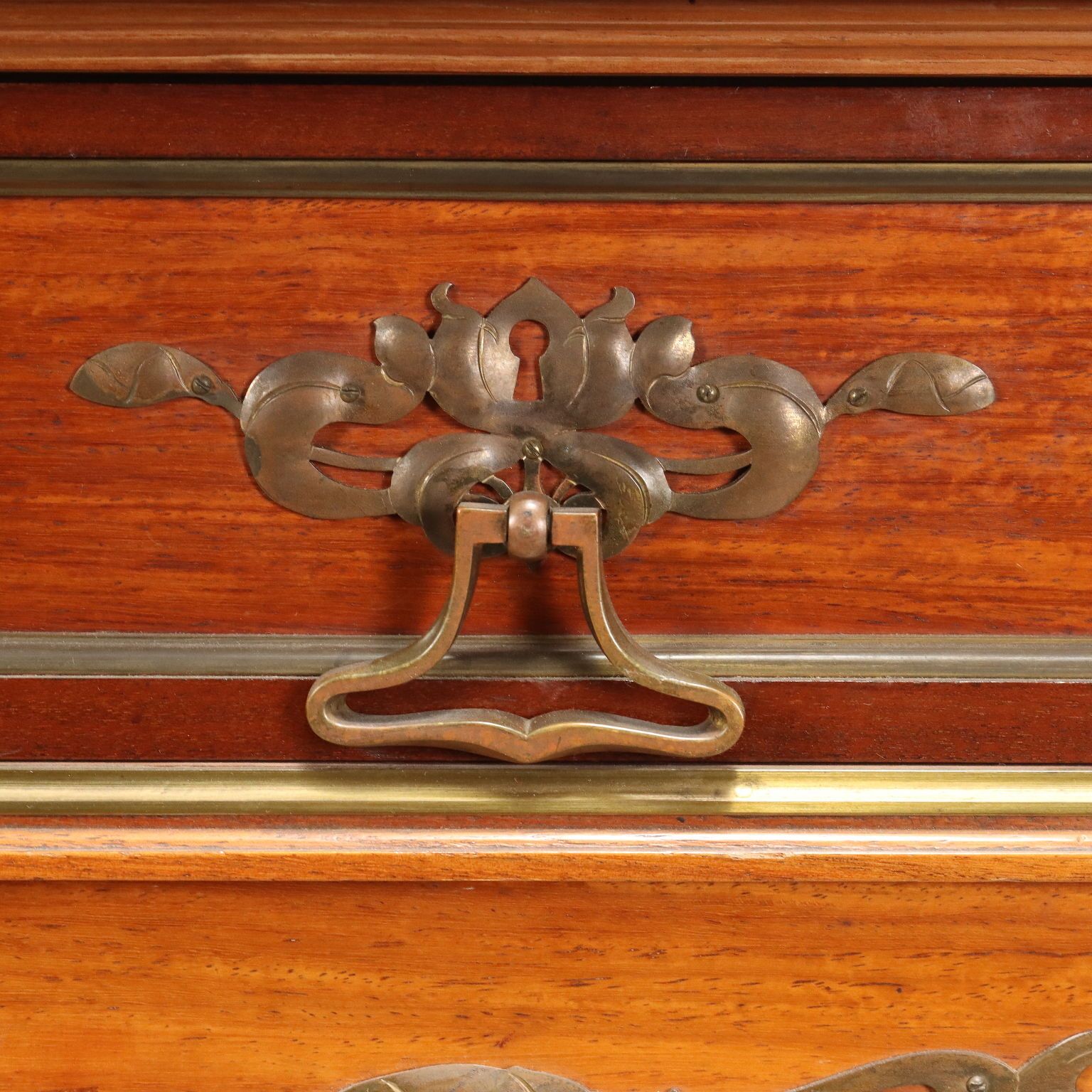 Furniture Showcase Art Nouveau Mahogany Italy XIX Century photo