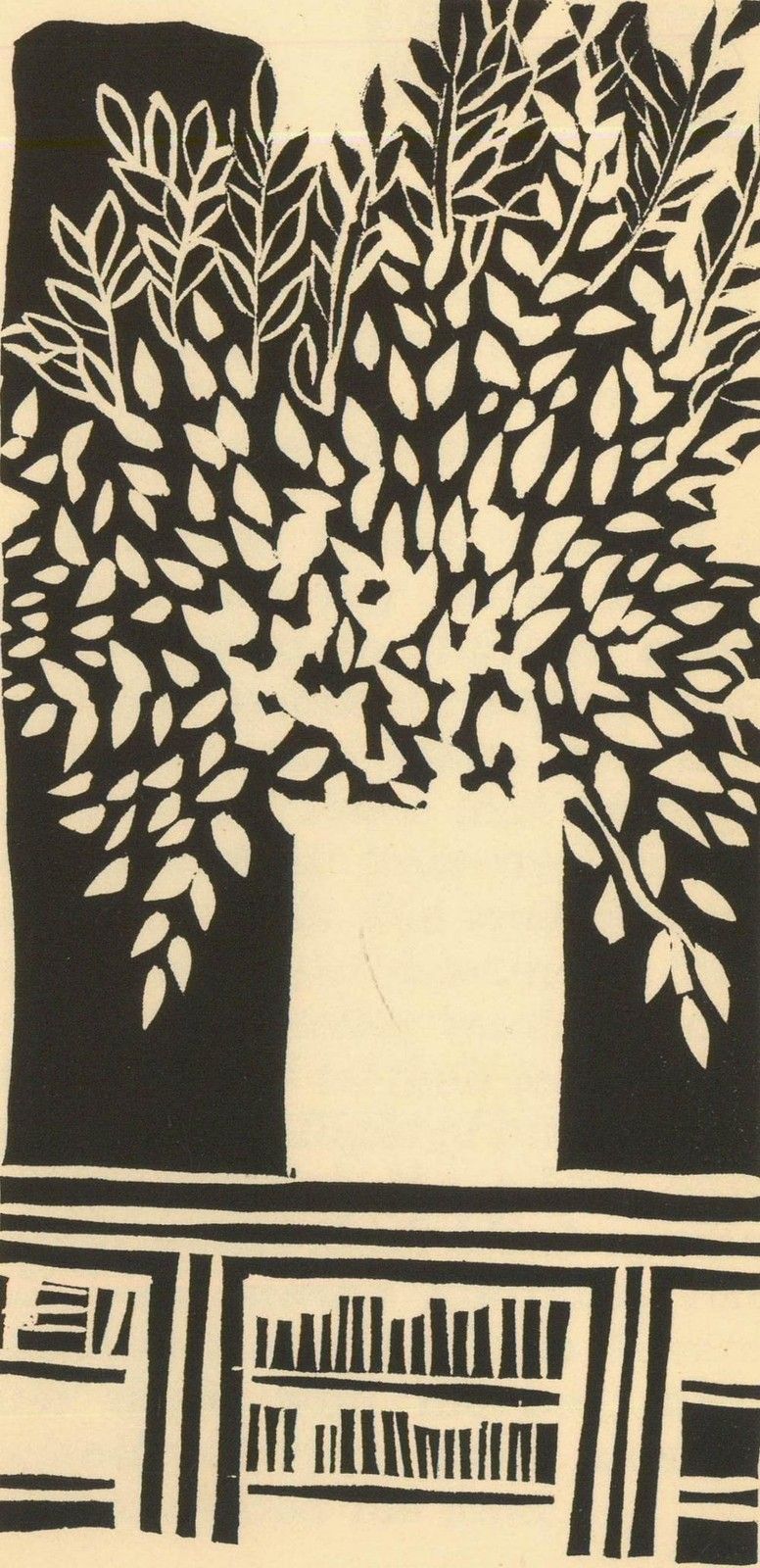 Albert Masri (1927 2020) Mid 20th Century Woodcut, A Poem By Elisabeth Singer photo furniture