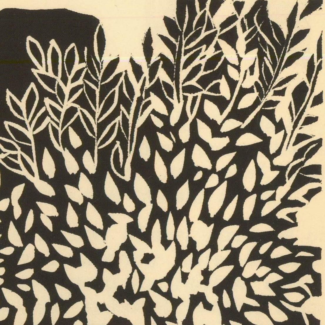 Albert Masri (1927 2020) Mid 20th Century Woodcut, A Poem By Elisabeth Singer photo Art