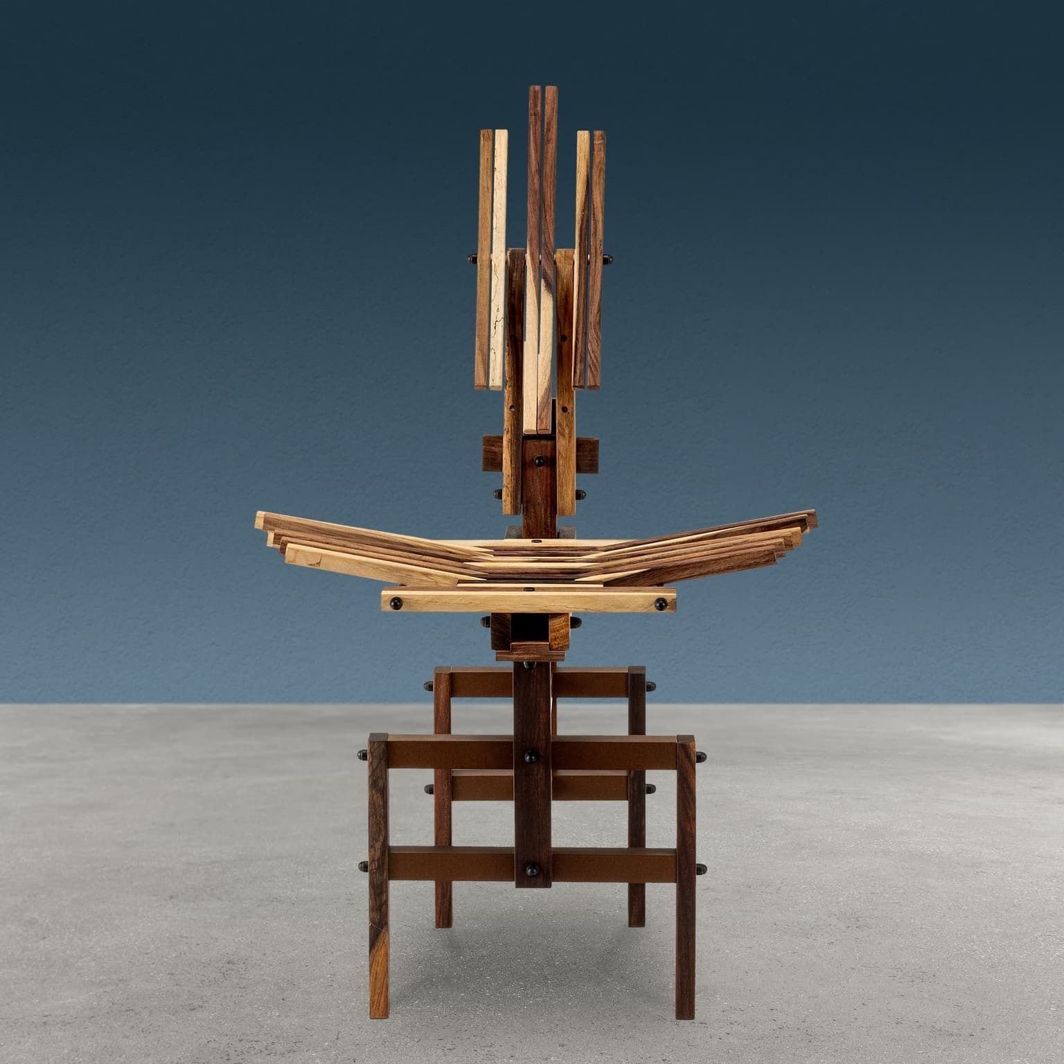 Post Modern Sculptural Chair Wood Design Anacleto Spazzapan photo furniture