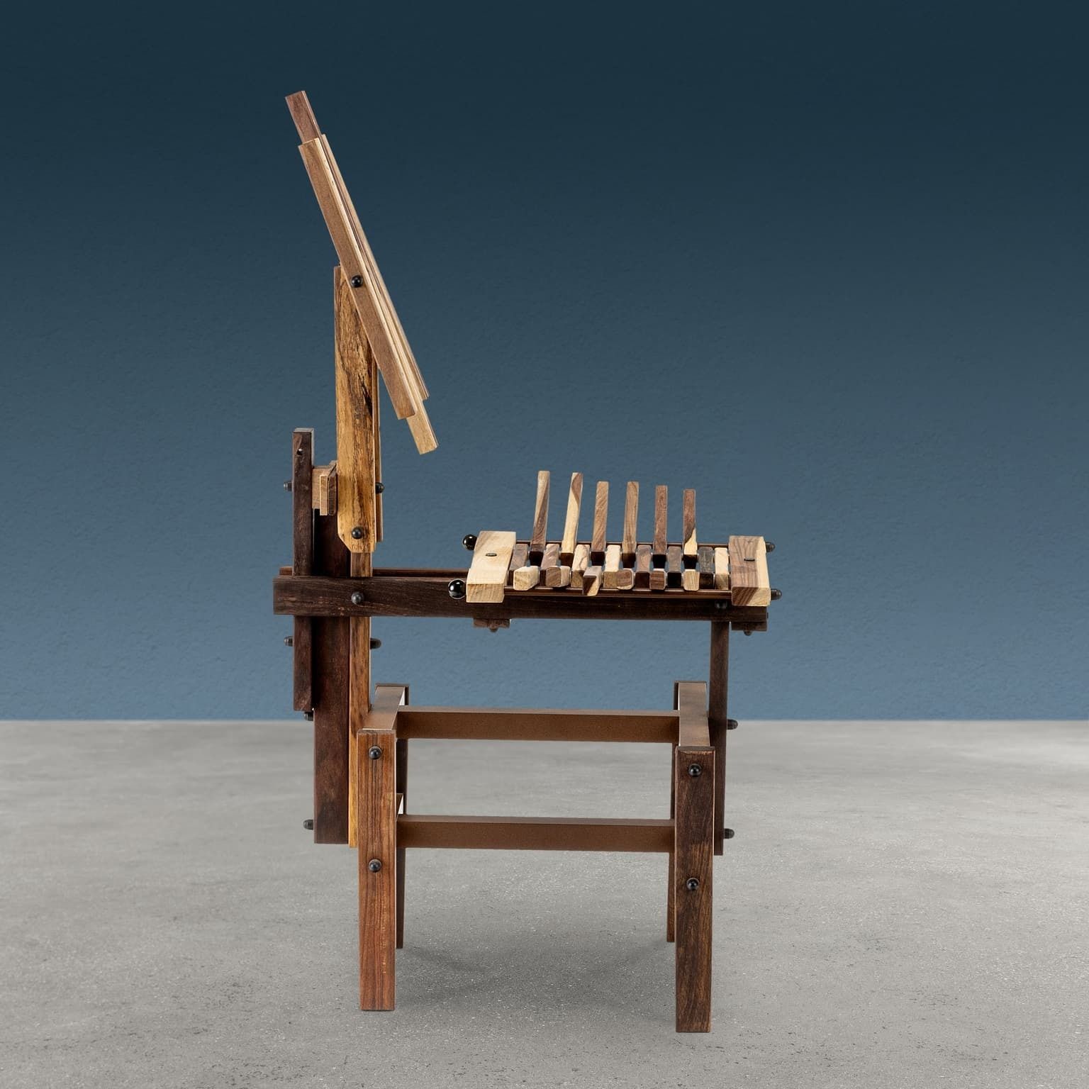 Post Modern Sculptural Chair Wood Design Anacleto Spazzapan photo for sale