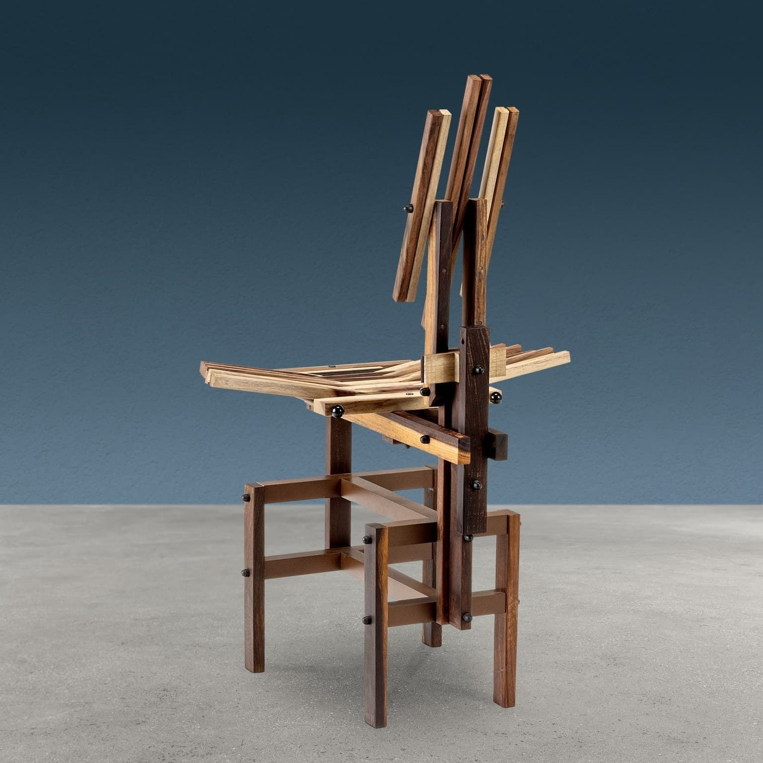 Post Modern Sculptural Chair Wood Design Anacleto Spazzapan photo Furniture