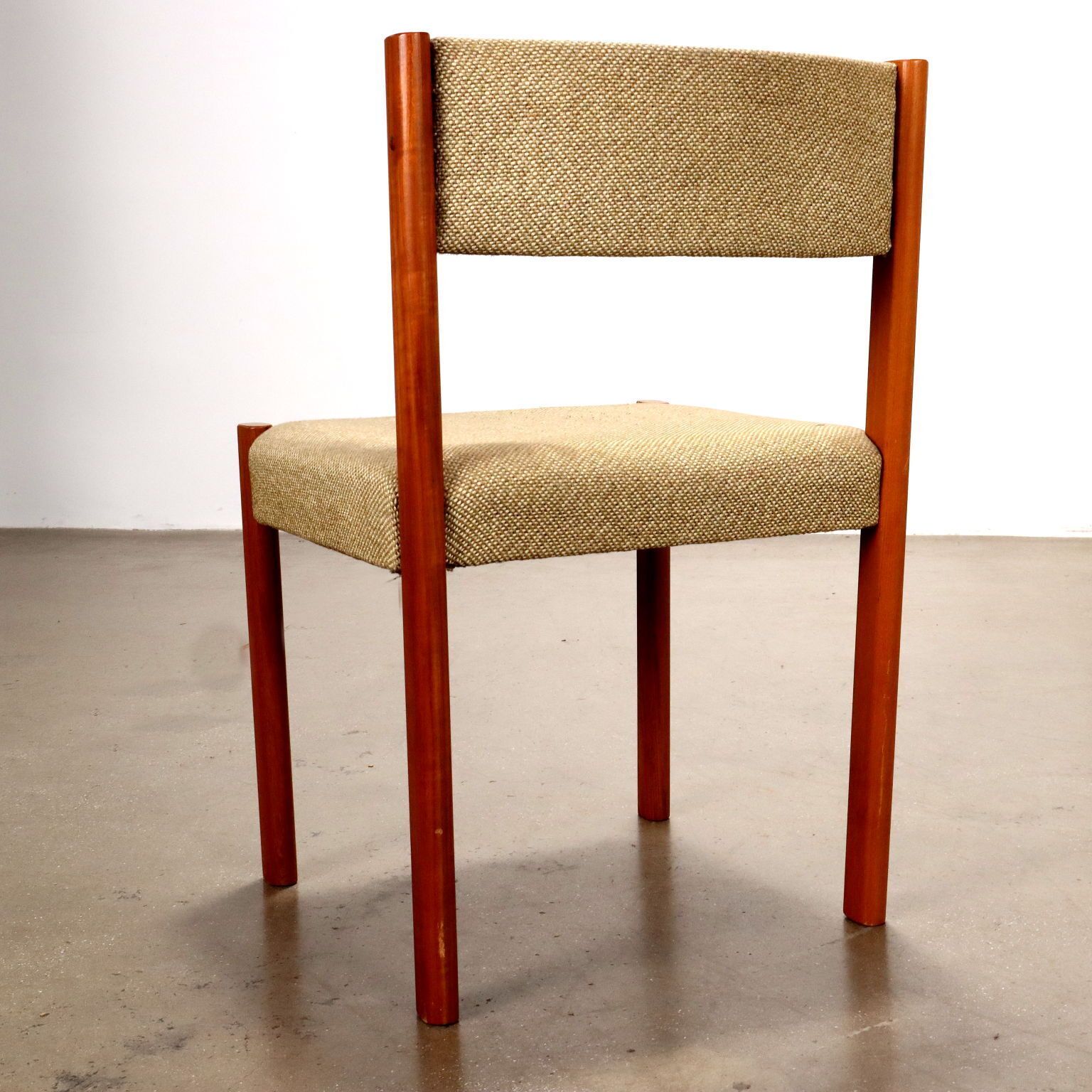 Vintage Dining Room Chairs Teak Fabric Denmark 1960s photo vintage
