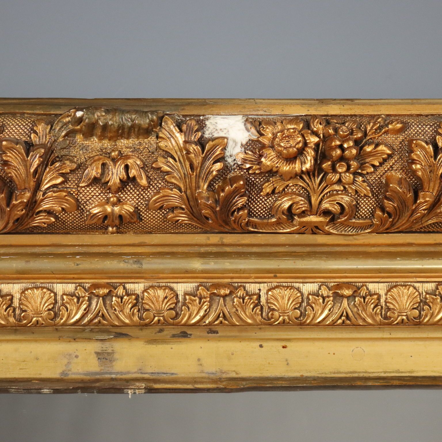 Antique Mirror Carved Gilded Wood Italy XIX Century photo 1190.0