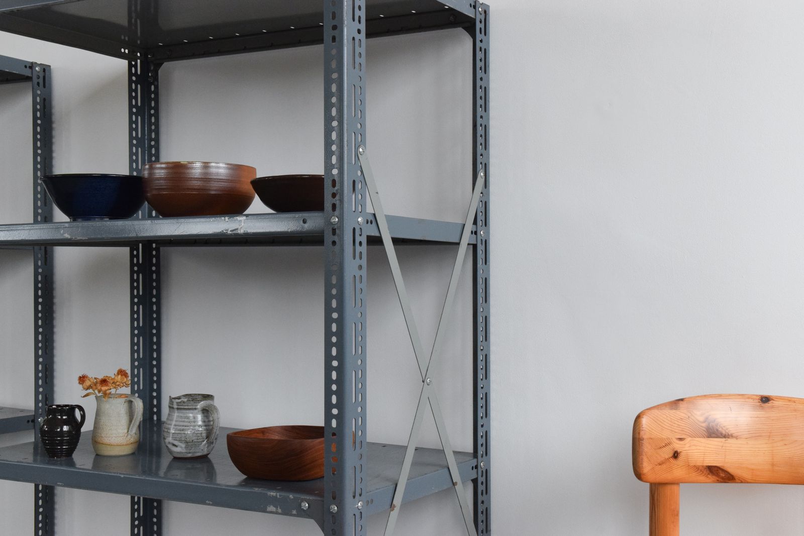 Grey Blue Dexion Industrial Adjustable Metal Shelving photo buy