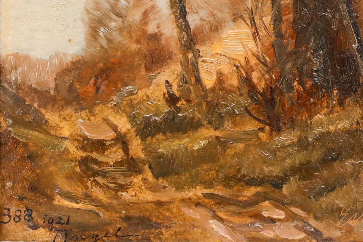 Frederik Engel (1872 1958) Framed 1921 Oil, Amongst The Trees photo vinterior