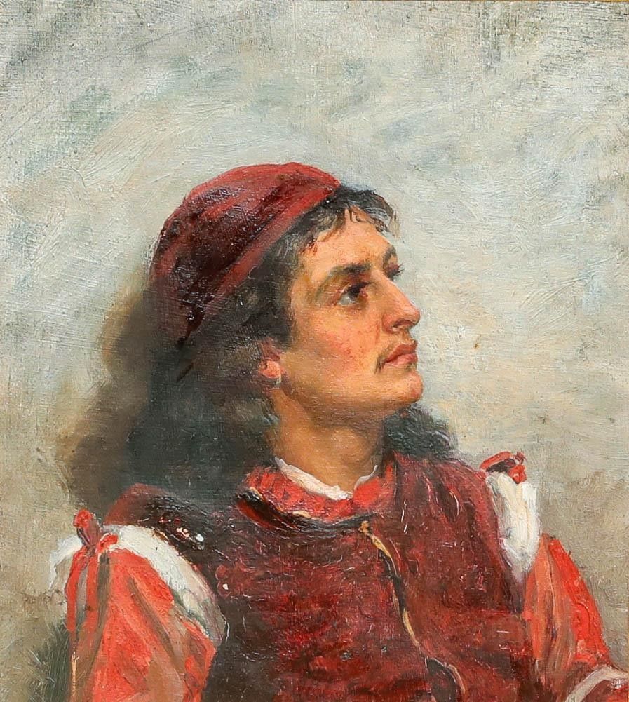 Circle Of William Breakspeare (1856 1914) Oil, Portrait Of An Italian Man photo furniture