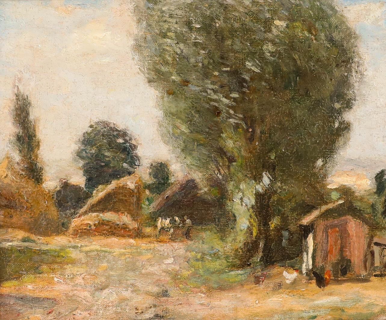Frederick William Jackson (1859 1918) Late 19th Century Oil, The Chicken Coop photo furniture
