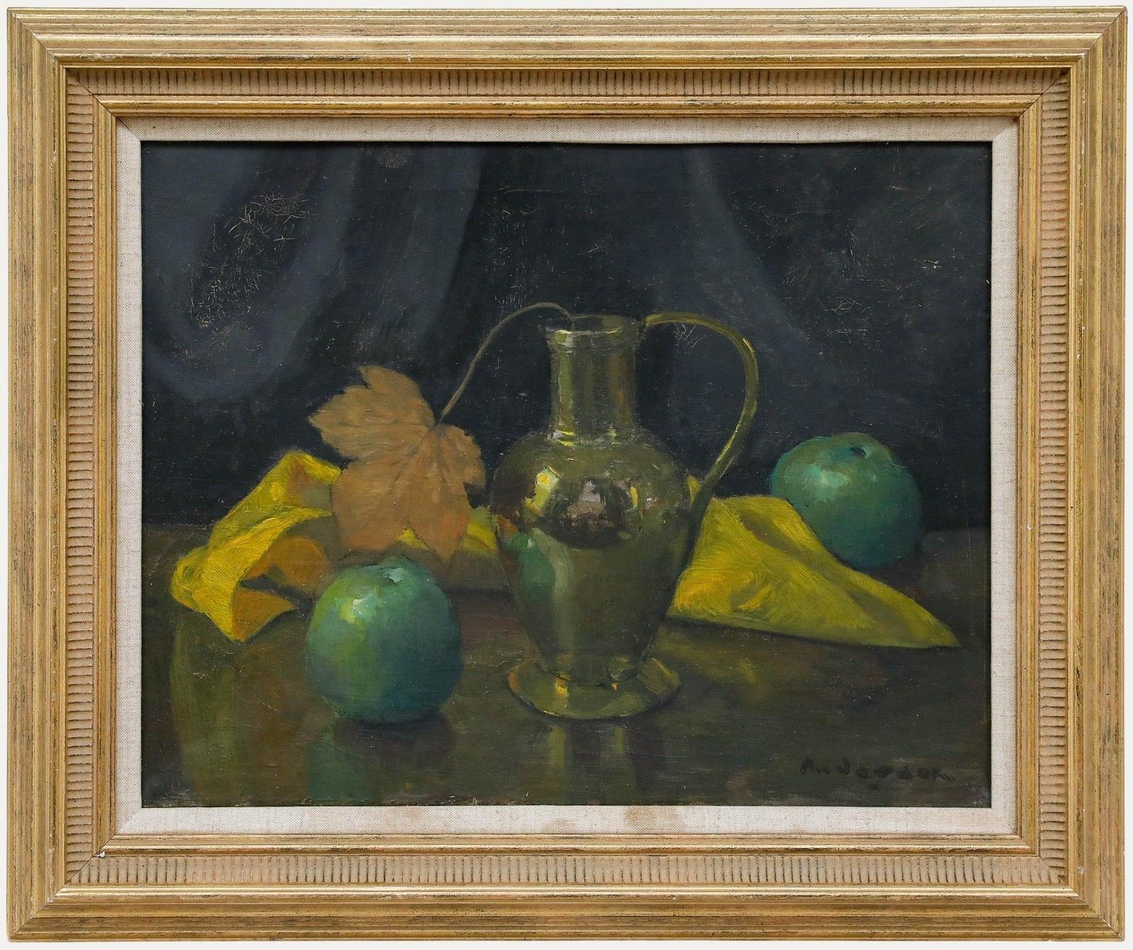 David Russell Anderson Rsw (1884 1976) C.1920 Oil, Still Life Of Apples