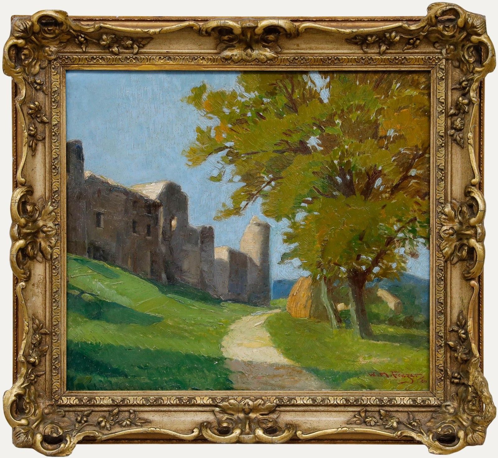 William Miller Frazer Rsa (1864 1961) 1930 Oil, Sunlight On Ruins
