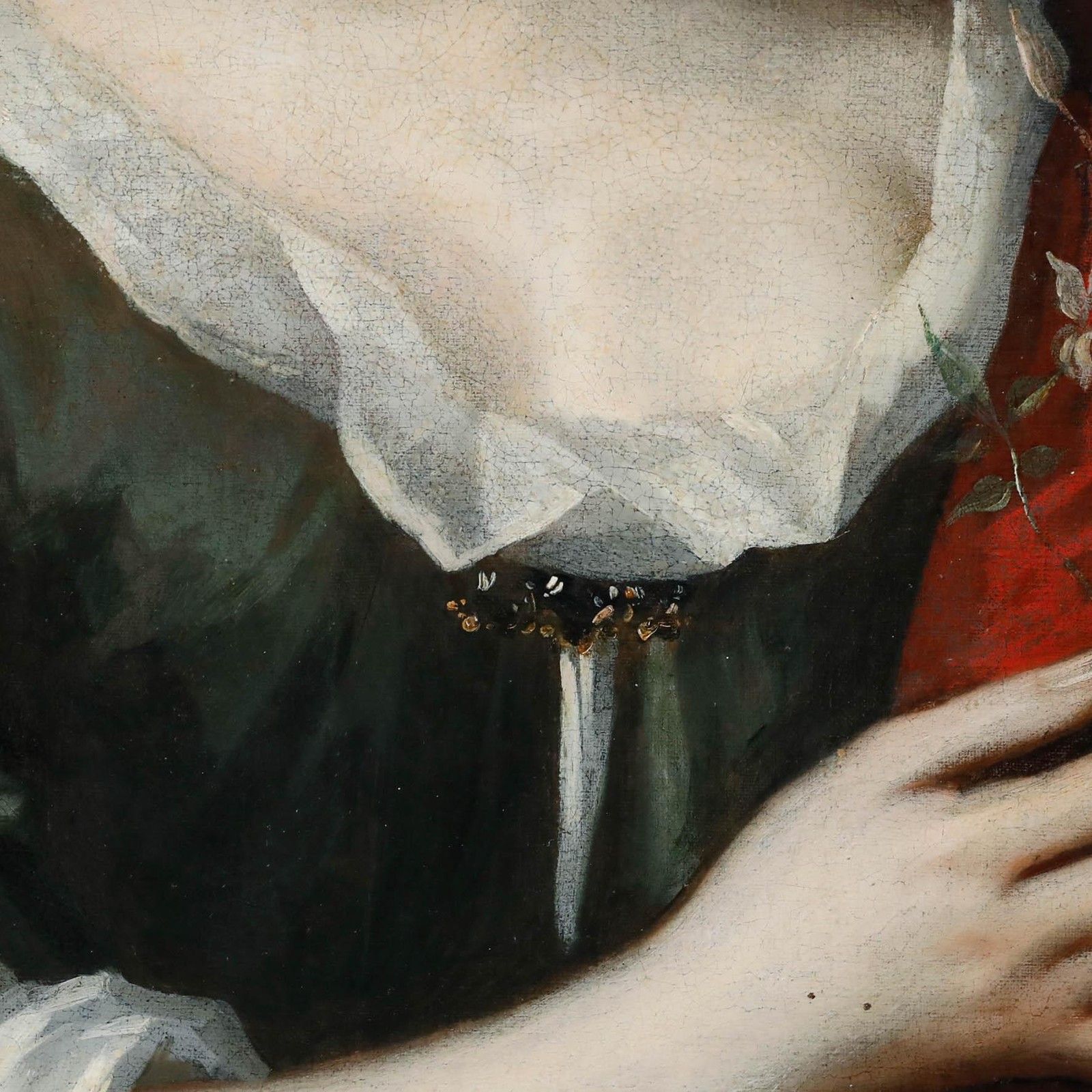 Circle Of Michael Dahl (1659 1743)  Early 18th Century Oil, Lady With Jasmine photo Art