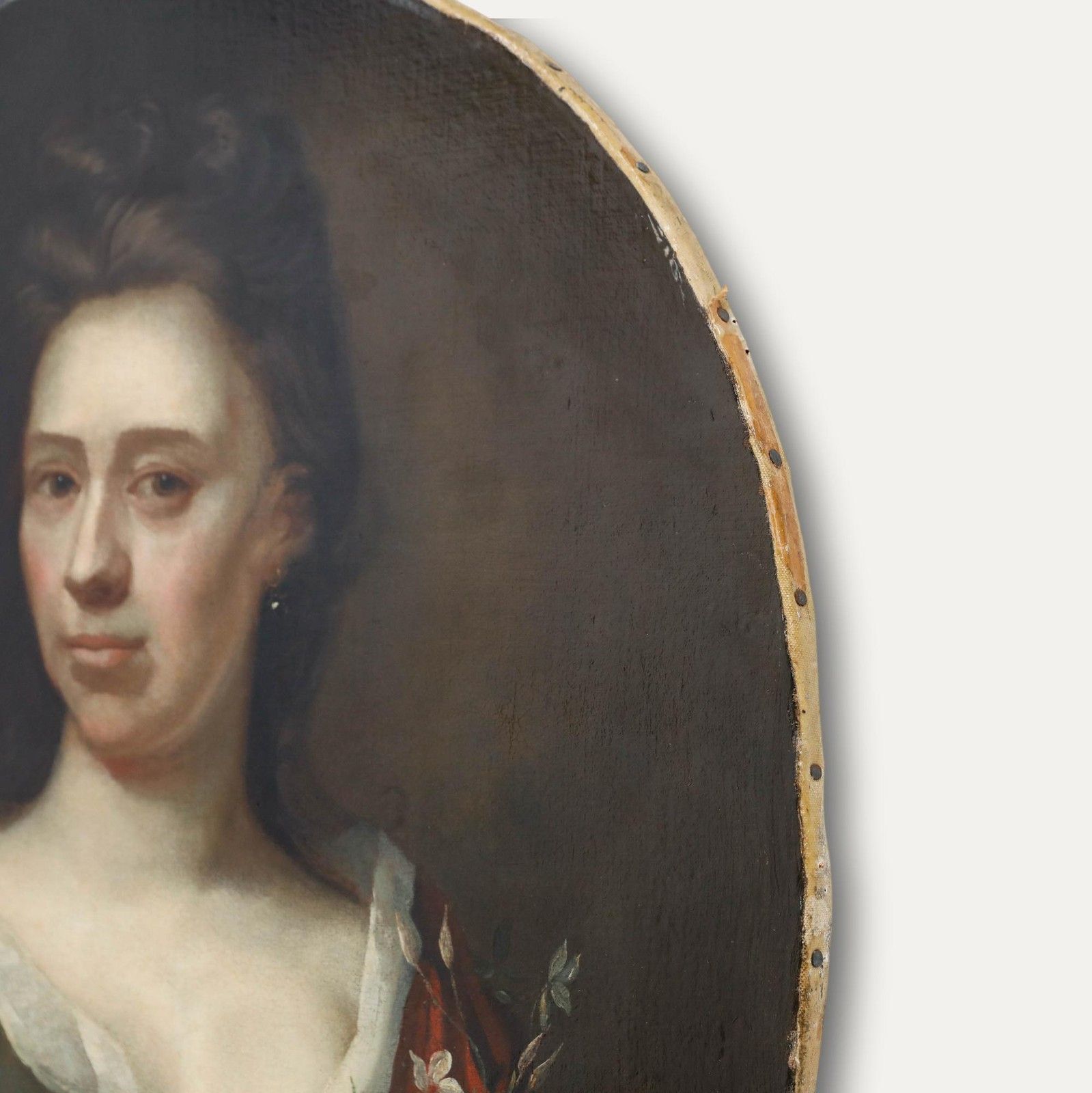 Circle Of Michael Dahl (1659 1743)  Early 18th Century Oil, Lady With Jasmine photo vinterior