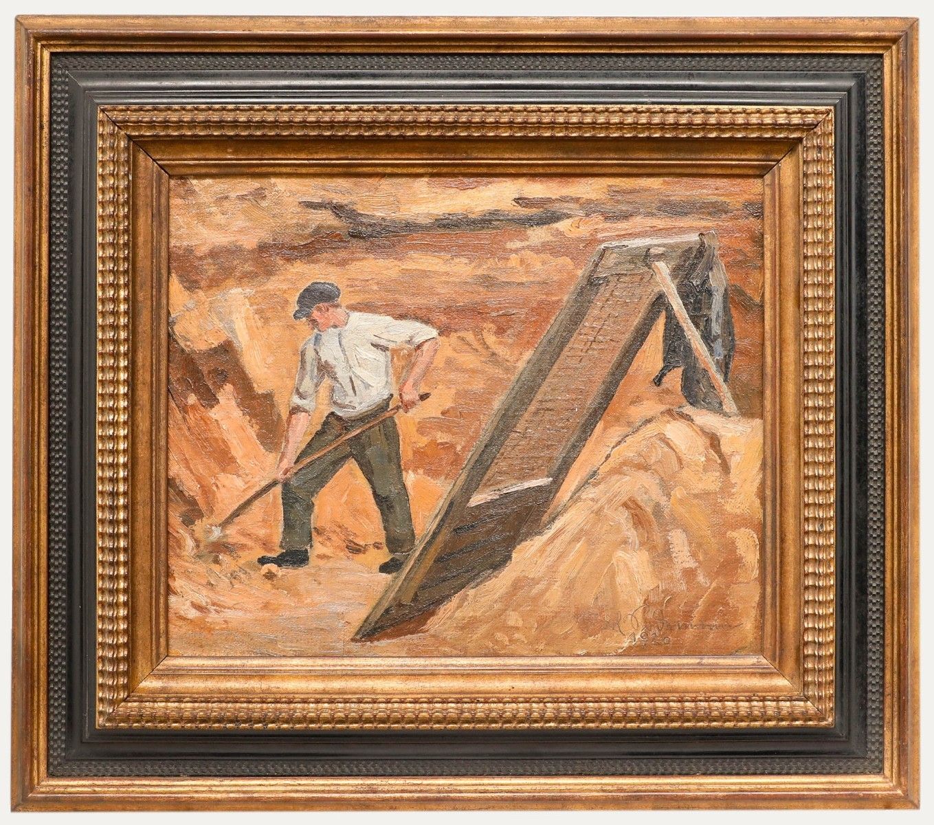 Karl Sodemann (B.1888) 1926 Oil, The Quarryman