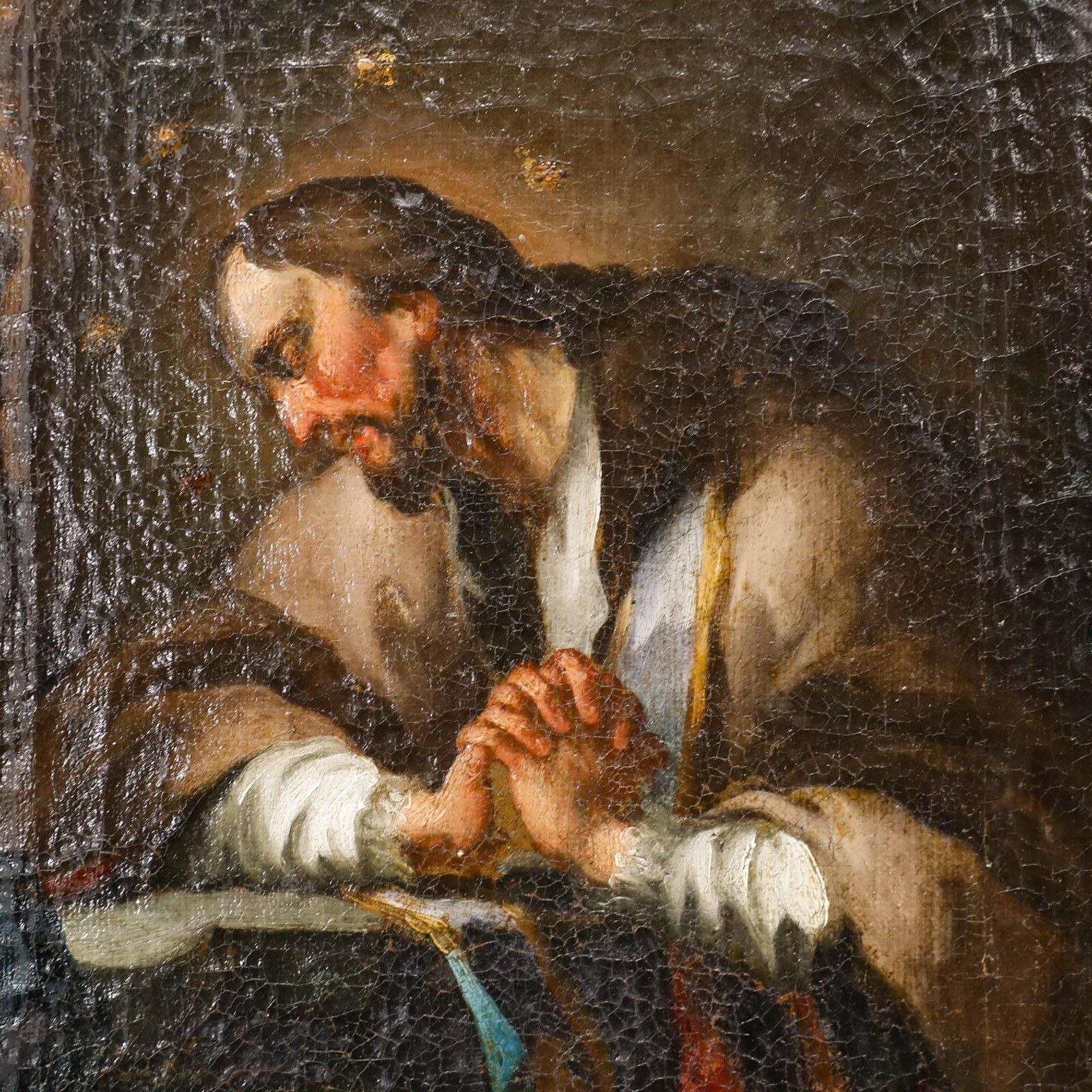 Early 19th Century Oil Joseph In Prayer photo Art