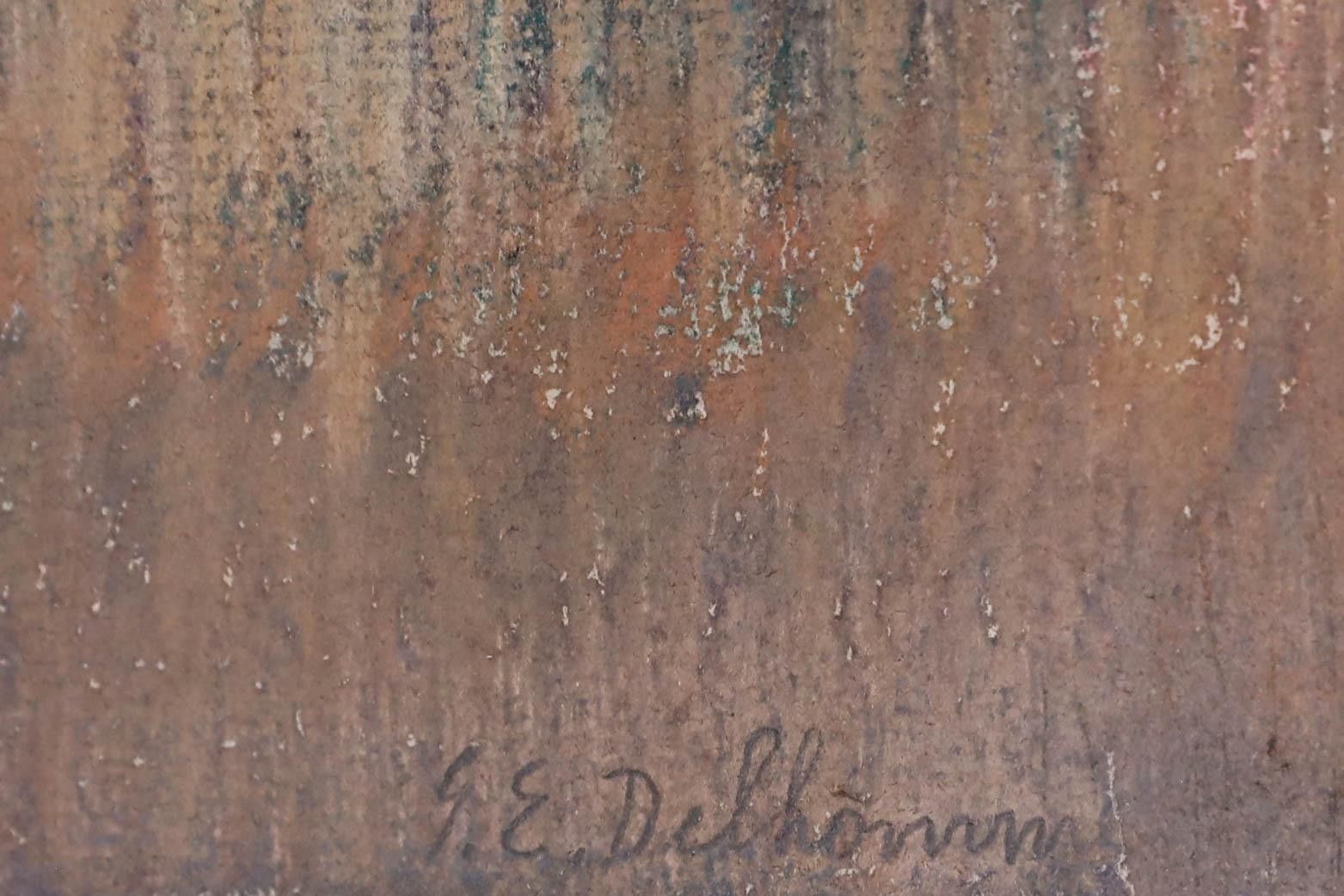 Georges Eugene Delhomme (1904 1989) Mid 20th Century Pastel, When Pigs Fly photo vinterior