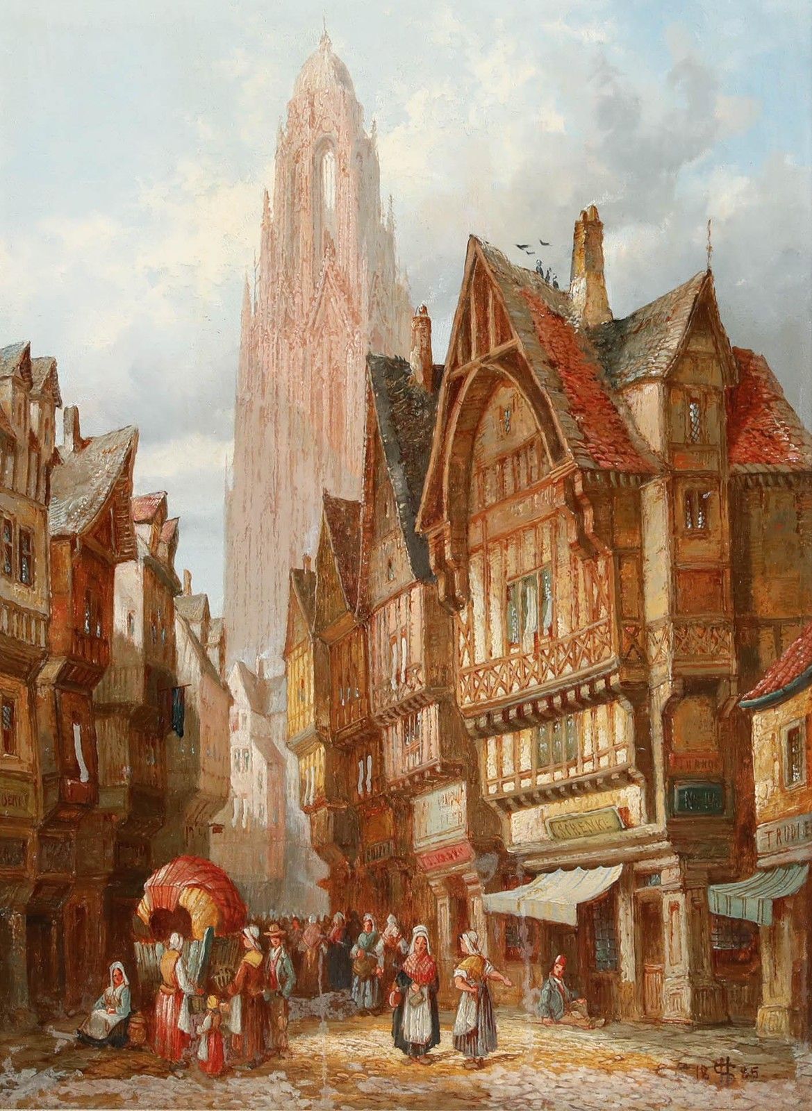 Henry Schafer (1854 1915) 1885 Oil, Frankfurt photo furniture