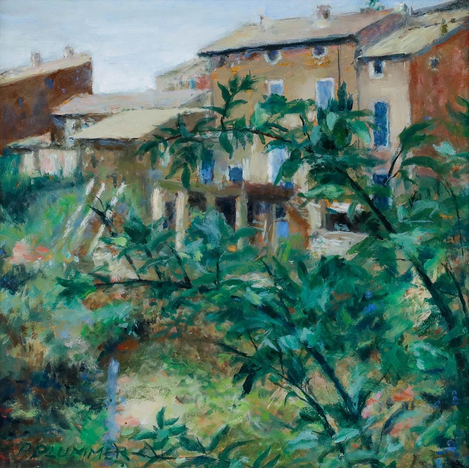 Pauline Plummer (B.1933) Framed 20th Century Oil, View From The Bushes photo furniture