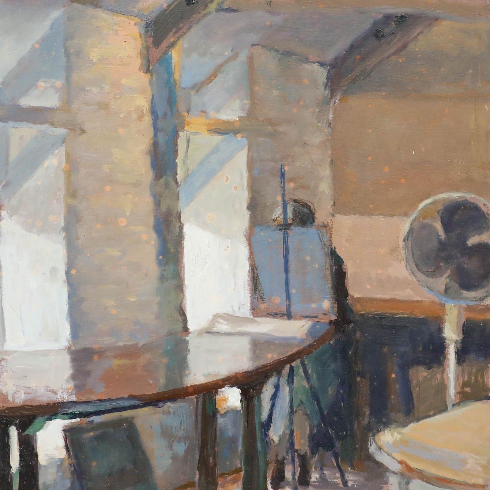 Pauline Plummer (B.1933) 2001 Oil, Artist In The Studio photo Art