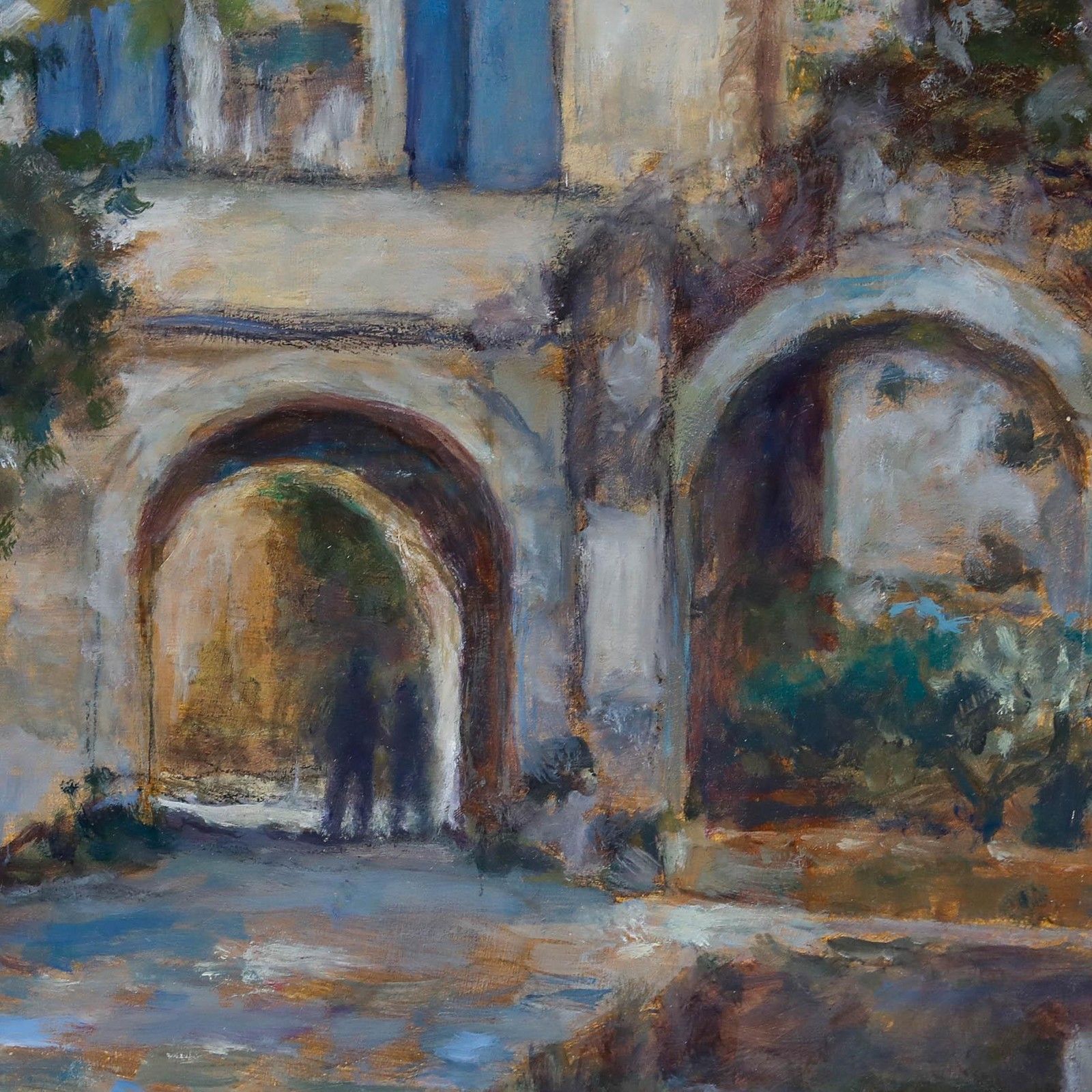 Pauline Plummer (B.1933) Contemporary Oil, Oppede Le Vieux photo Art