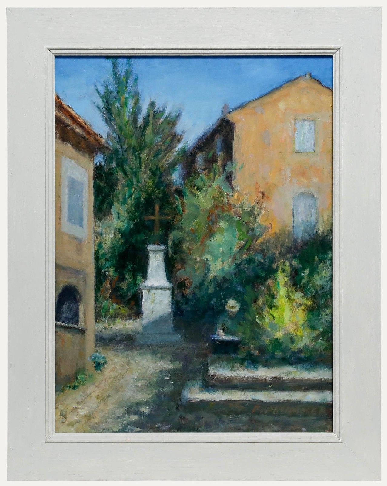 Pauline Plummer (B.1933) Framed Contemporary Oil, Sketching In Provence