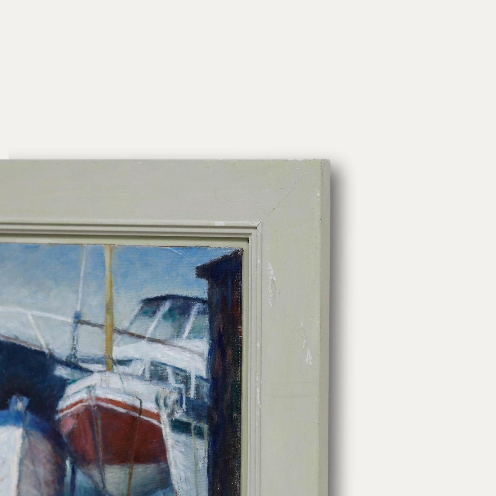 Pauline Plummer (B.1933) Contemporary Oil, Study Of Boats photo 395.0