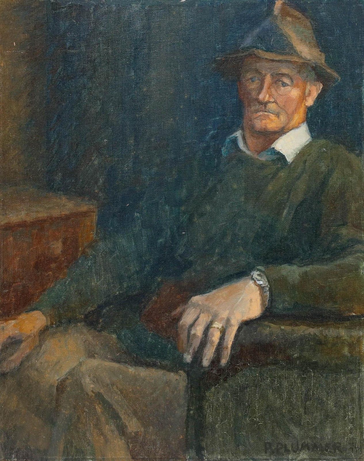 Pauline Plummer (B.1933) 1974 Oil, John Williams Farmer photo furniture