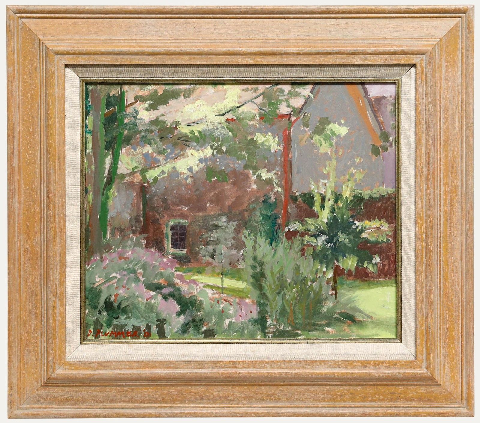 Pauline Plummer (B.1933) Framed Contemporary Oil, Small Window At Blyth
