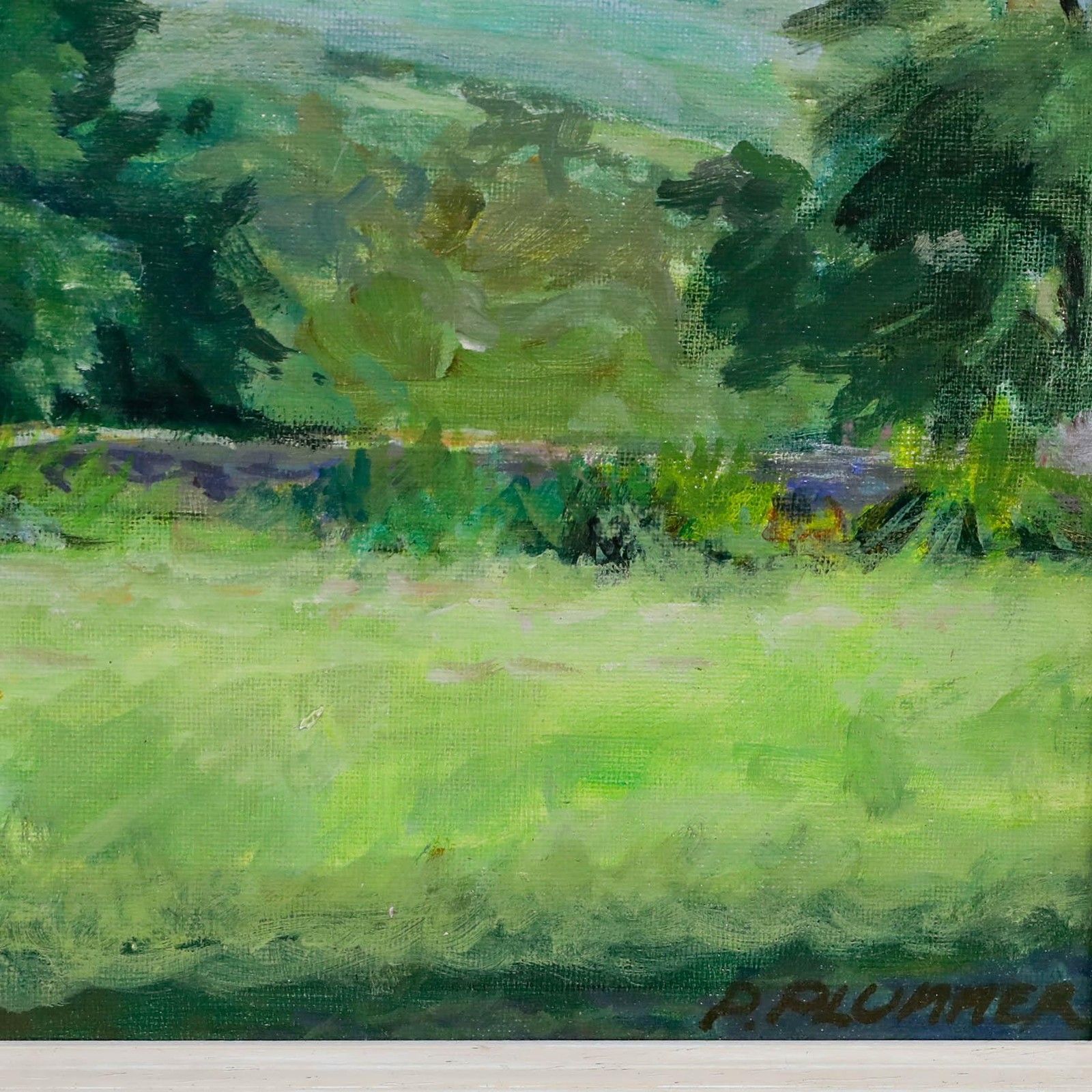 Pauline Plummer (B.1933) 20th Century Oil, Mountains From A Welsh Garden photo vinterior