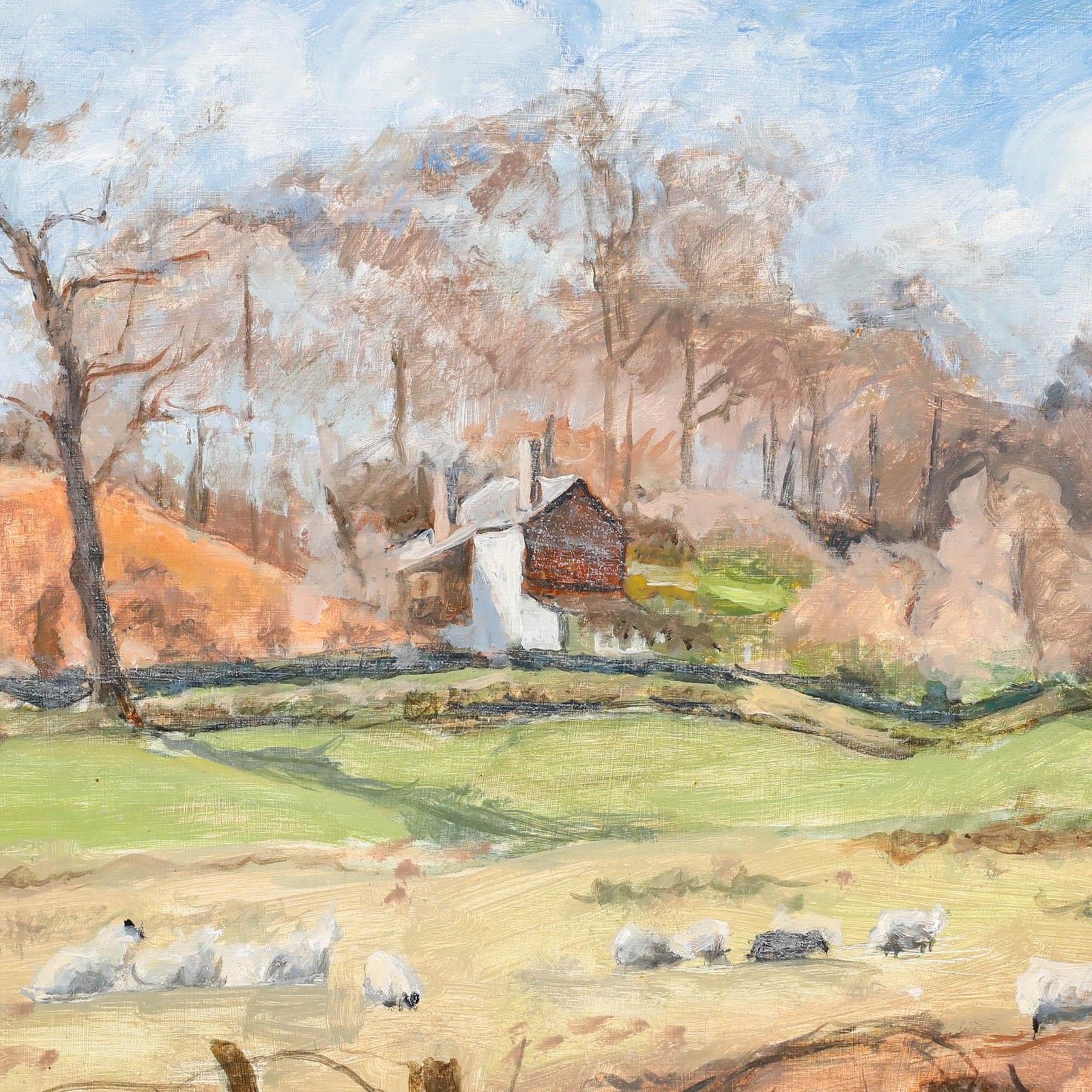Pauline Plummer (B.1933) 1990 Oil, The Cottage, Honing Common, North Walsham photo Art